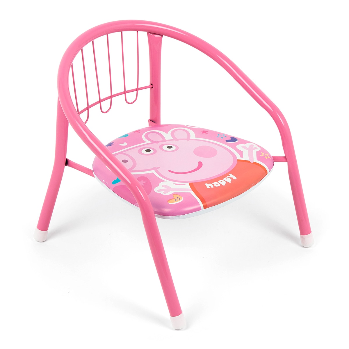 Silla metal peppa pig Rosa-2