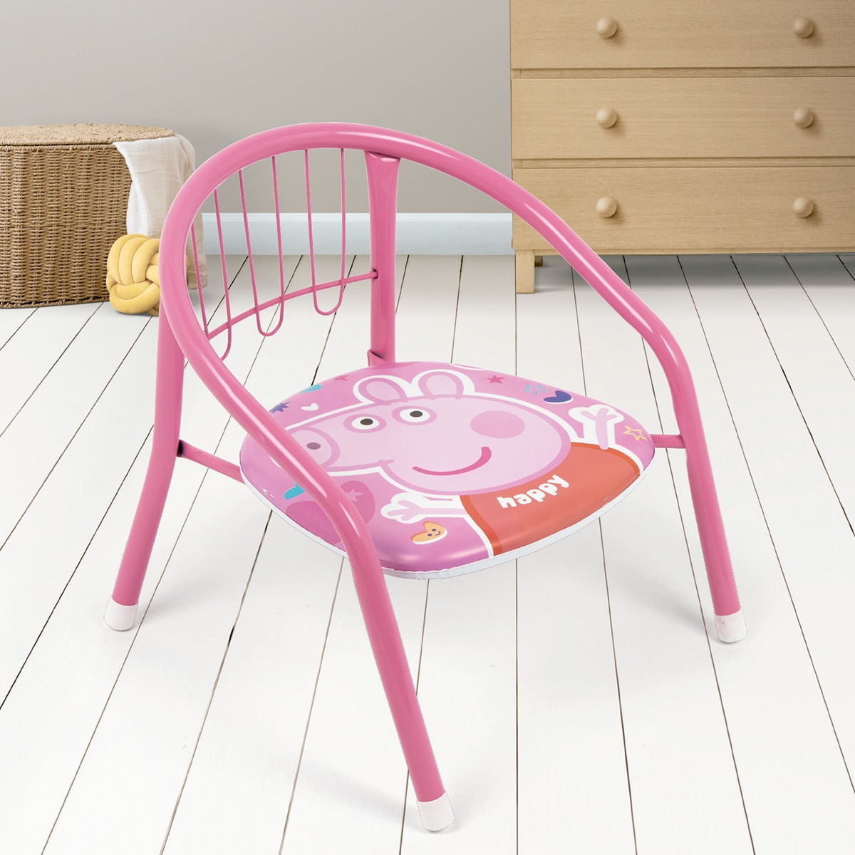 Silla metal peppa pig Rosa-8