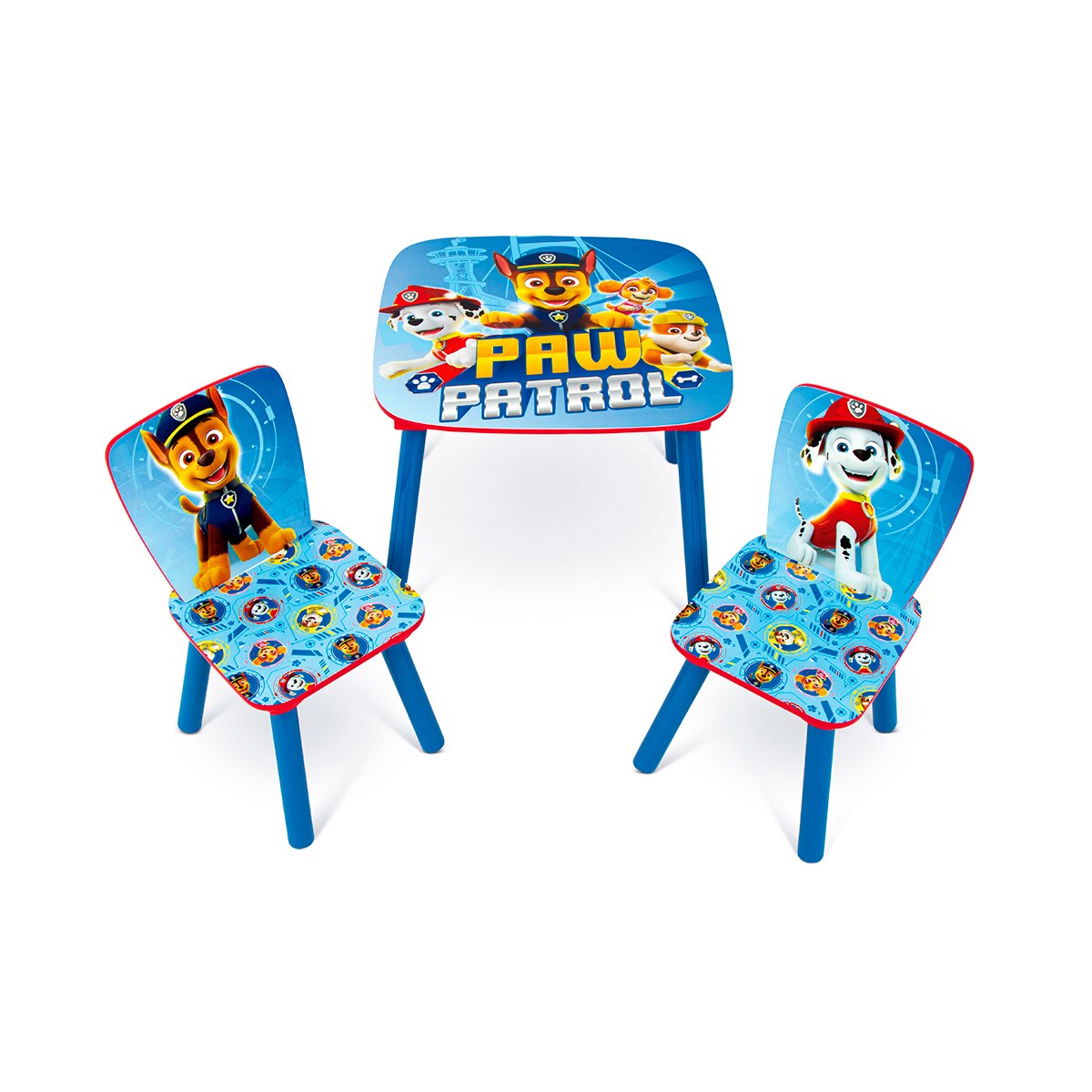 Set mesa + 2 sillas madera paw patrol Multicolor-2