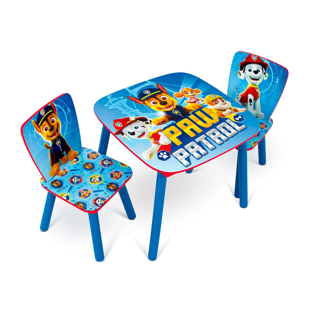 Set mesa + 2 sillas madera paw patrol Multicolor-3