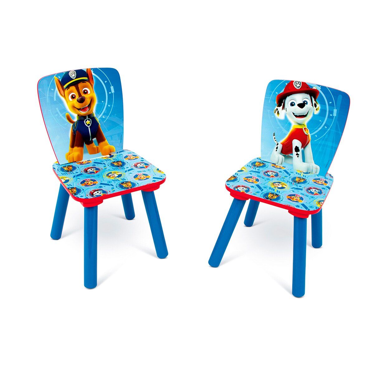 Set mesa + 2 sillas madera paw patrol Multicolor-6