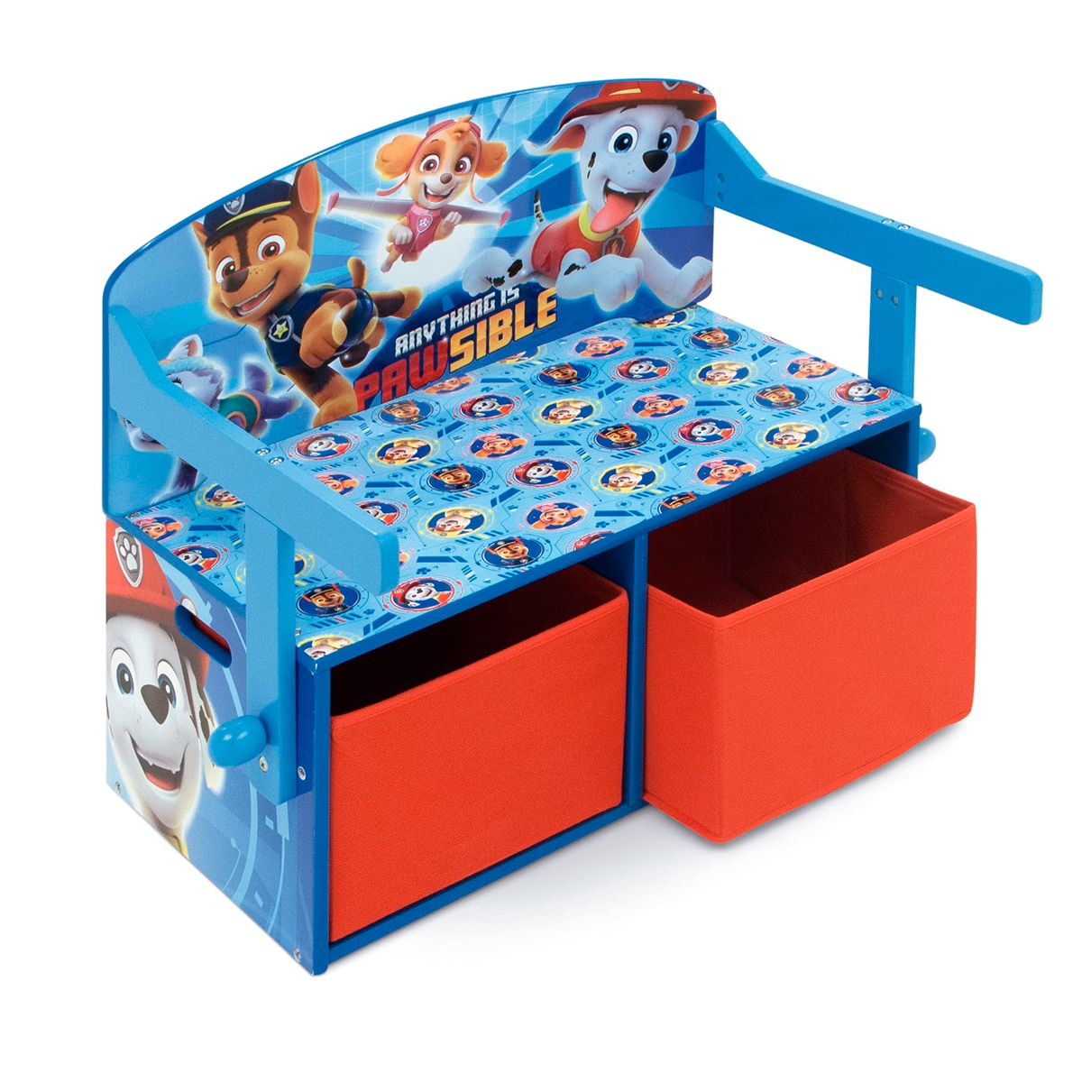 Pupitre-banco-toybox 3en1 madera paw patrol Multicolor-2