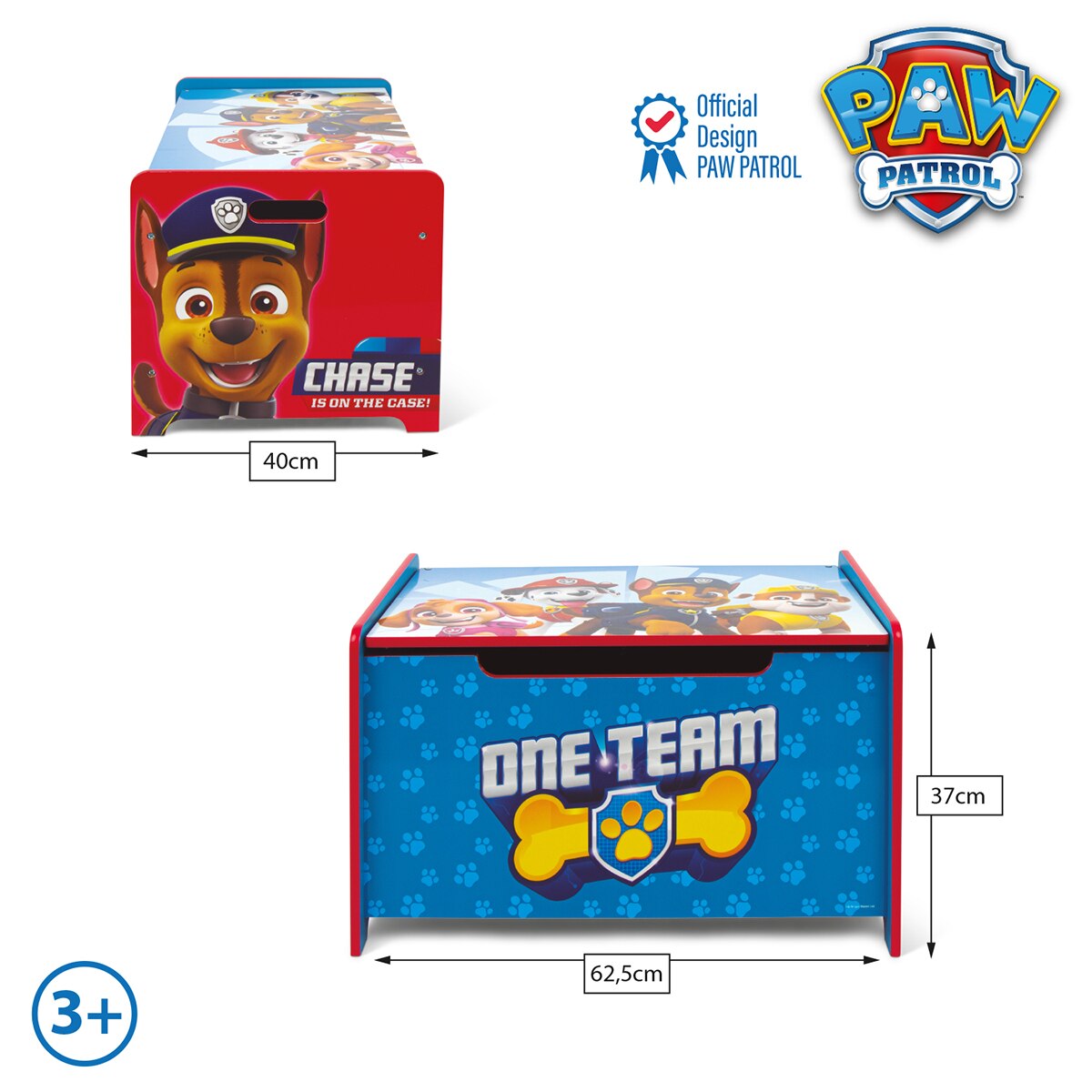 Juguetero madera paw patrol Multicolor-7