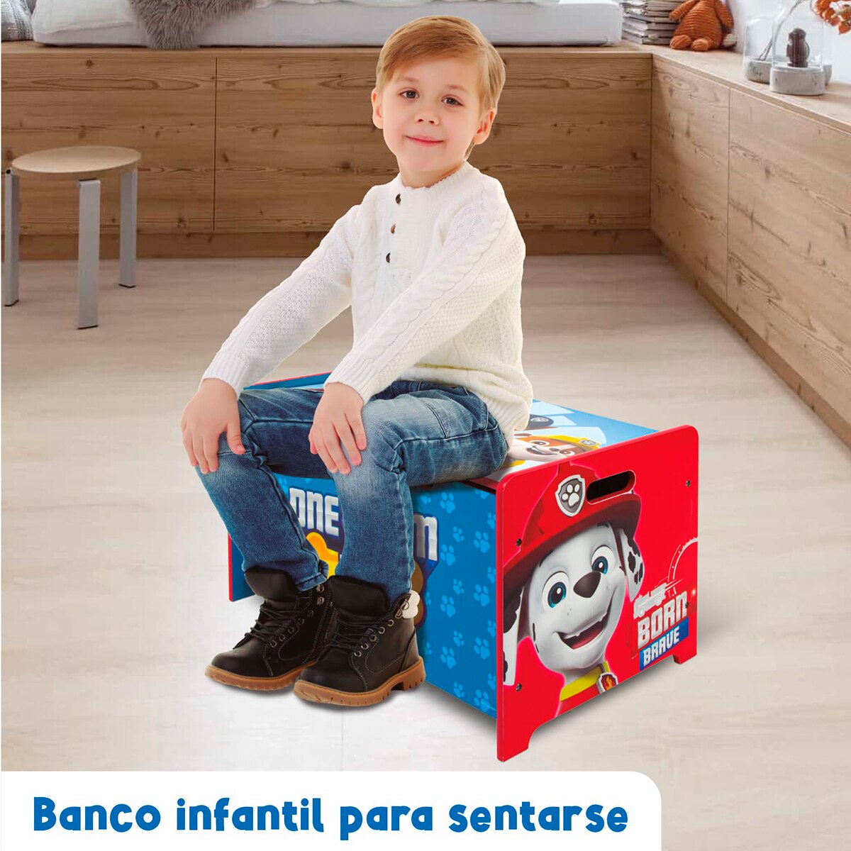 Juguetero madera paw patrol Multicolor-8