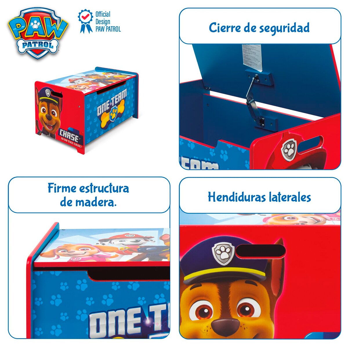Juguetero madera paw patrol Multicolor-10