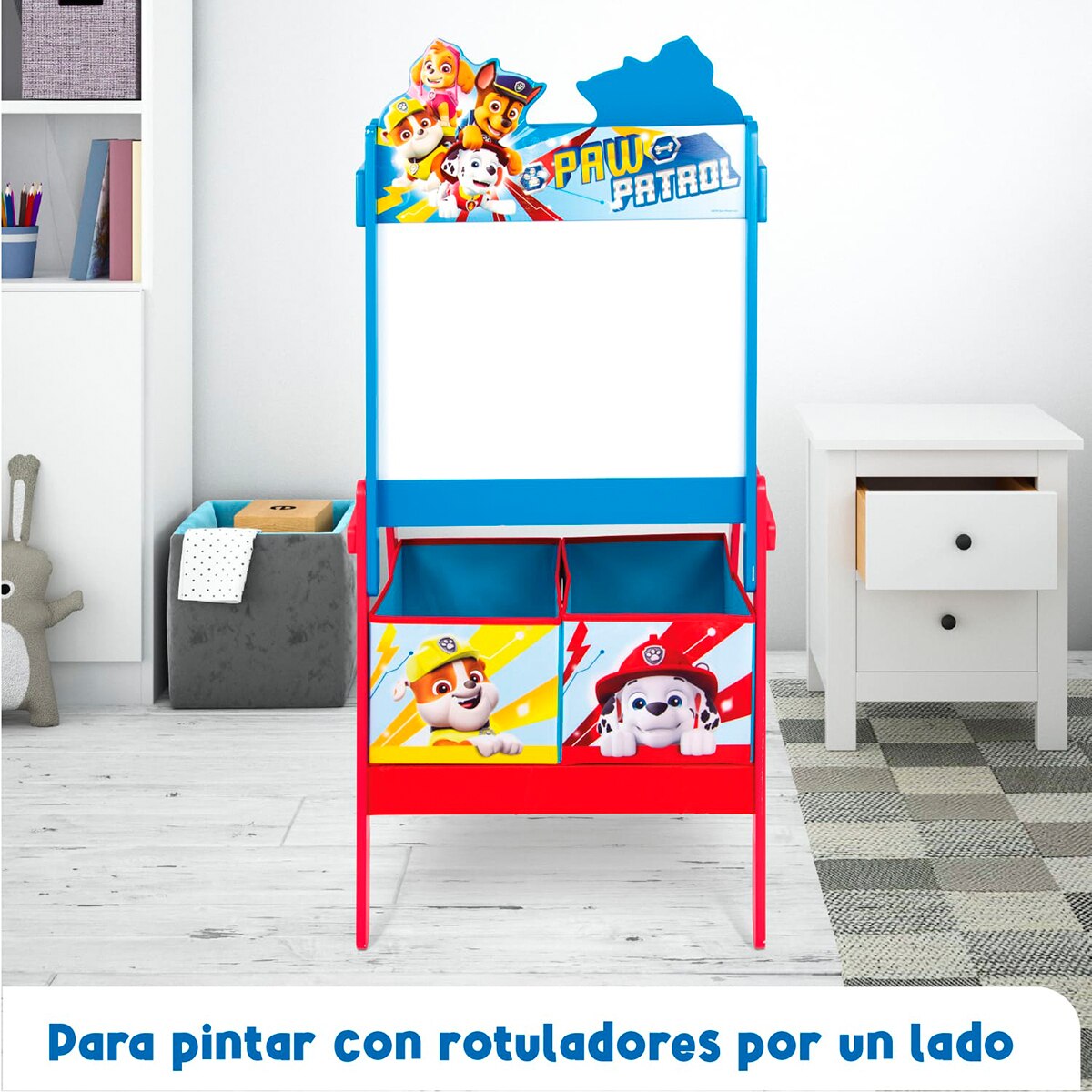 Pizarra doble almacenaje paw patrol Multicolor-11