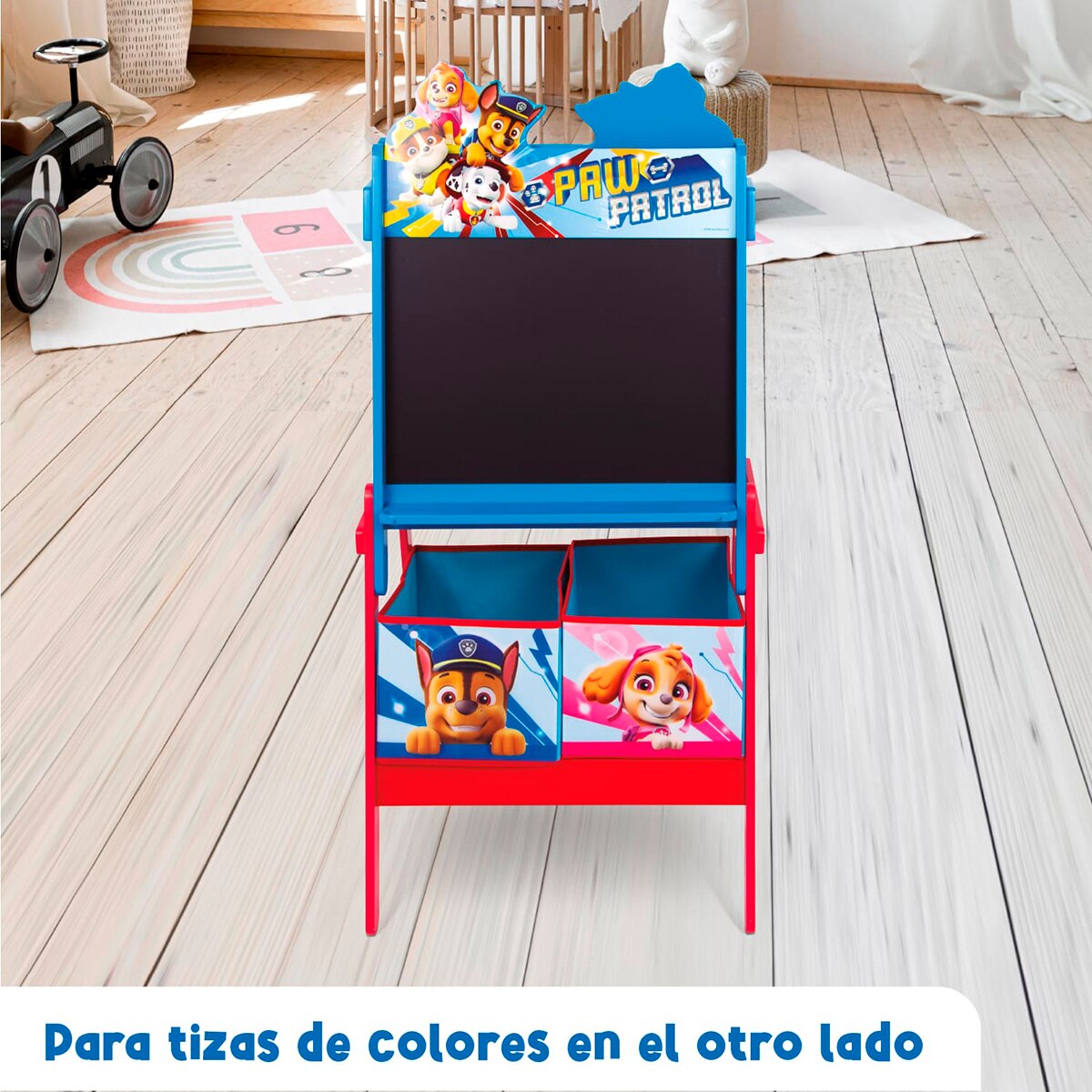 Pizarra doble almacenaje paw patrol Multicolor-12