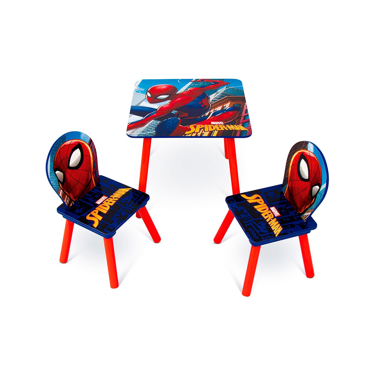 Set mesa + 2 sillas madera spider-man Multicolor-2