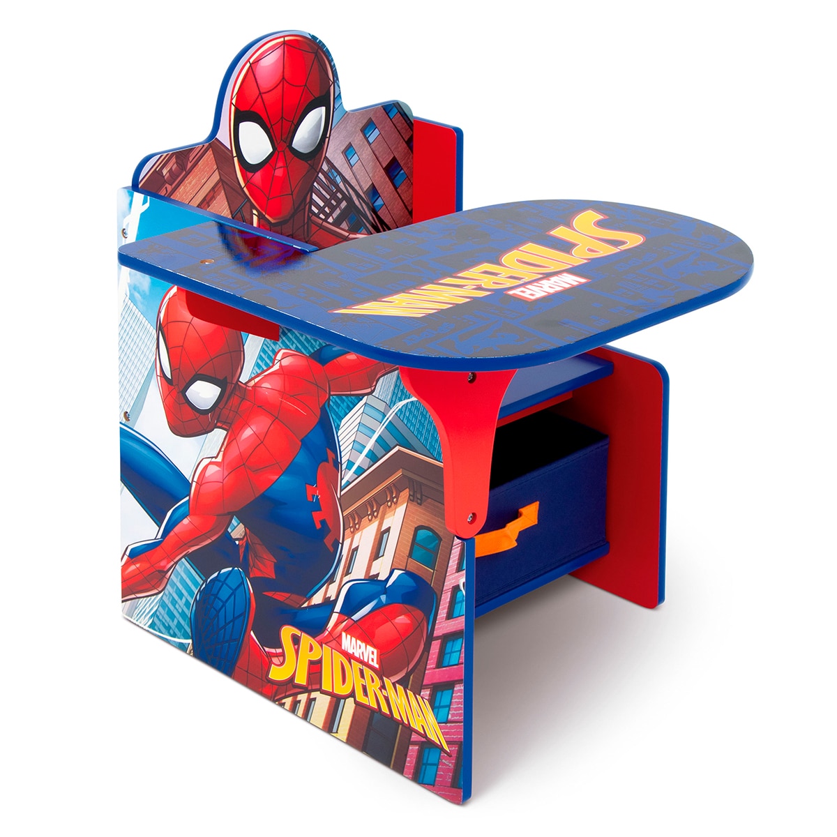 Silla pupitre c/contenedor madera spider-man Multicolor-2
