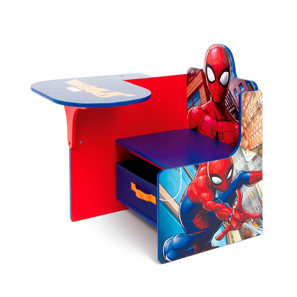 Silla pupitre c/contenedor madera spider-man Multicolor-3