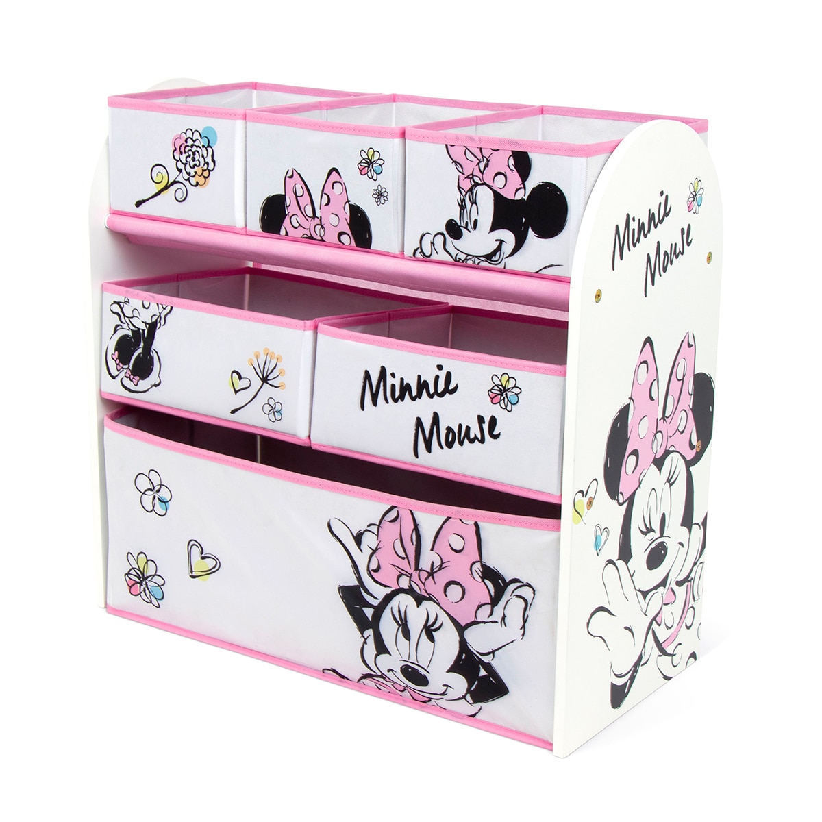Organizador madera 6cubetas minnie classic Blanco-2