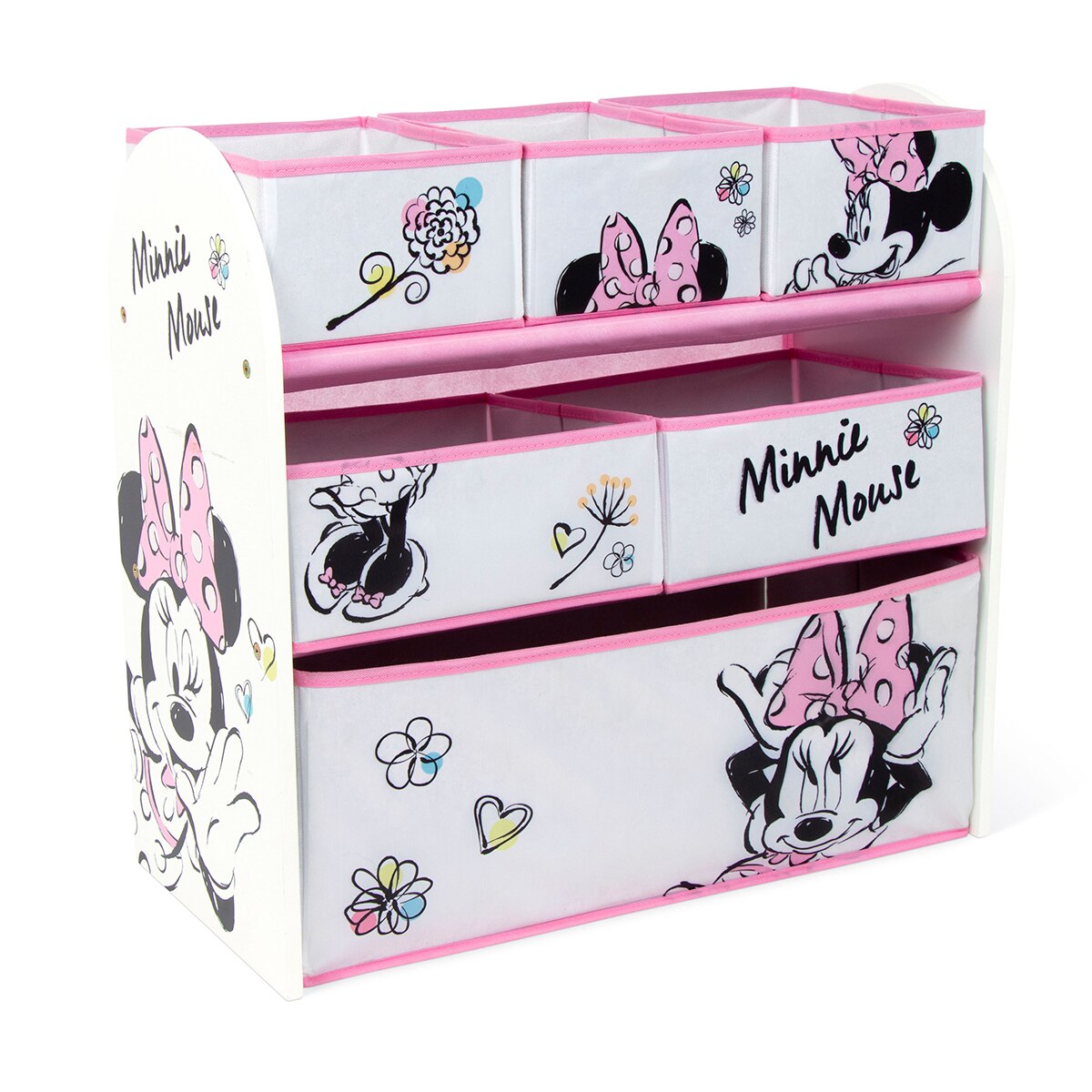 Organizador madera 6cubetas minnie classic Blanco-3