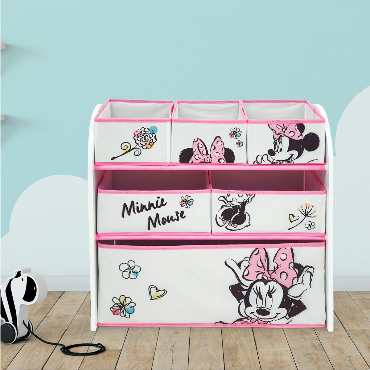 Organizador madera 6cubetas minnie classic Blanco-7