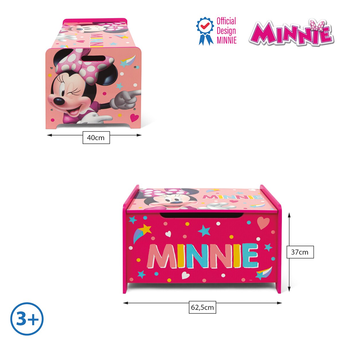 Juguetero madera minnie Rosa-7