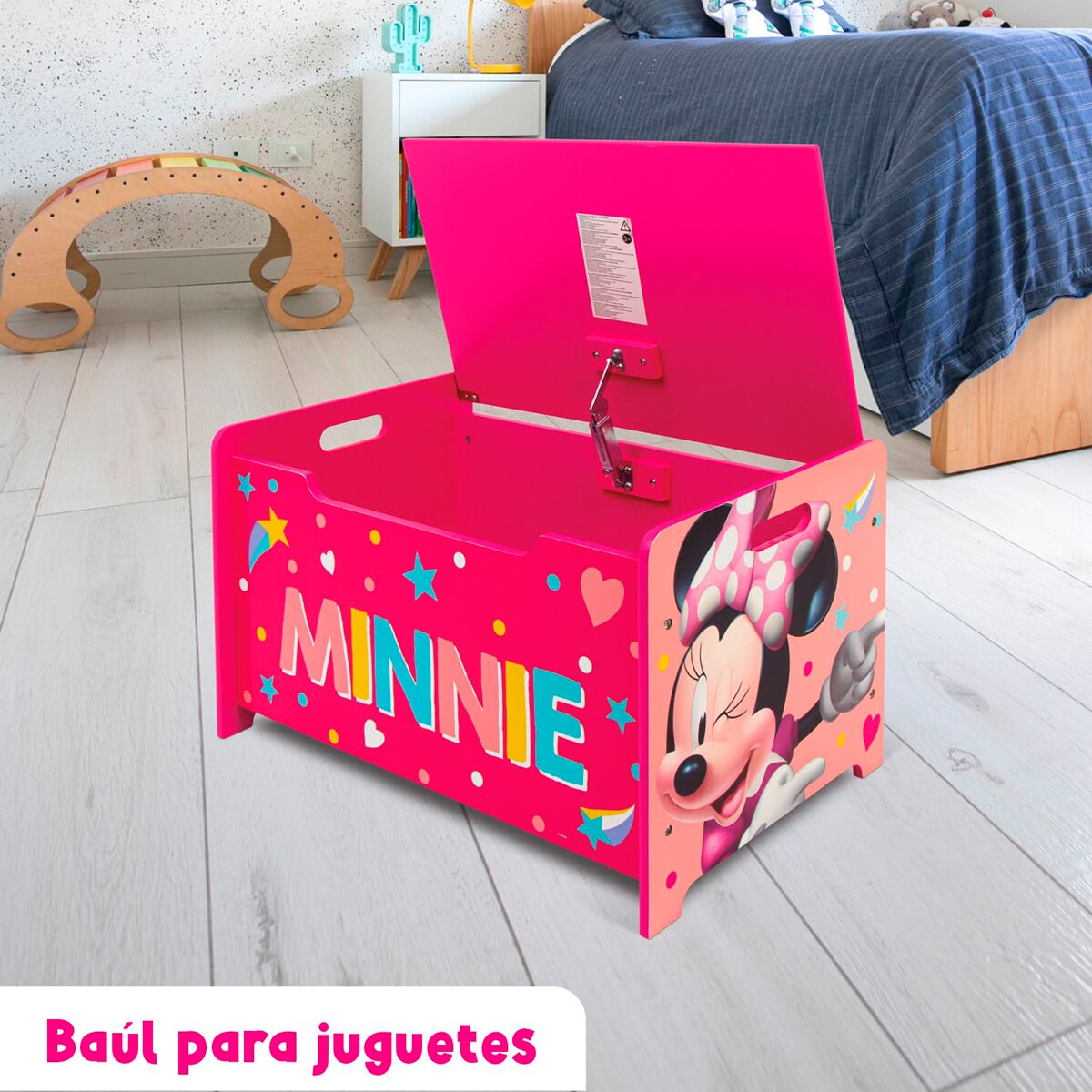 Juguetero madera minnie Rosa-9