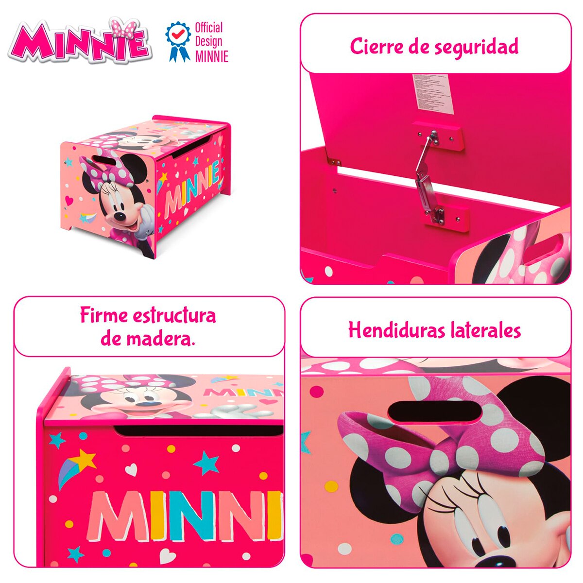 Juguetero madera minnie Rosa-10