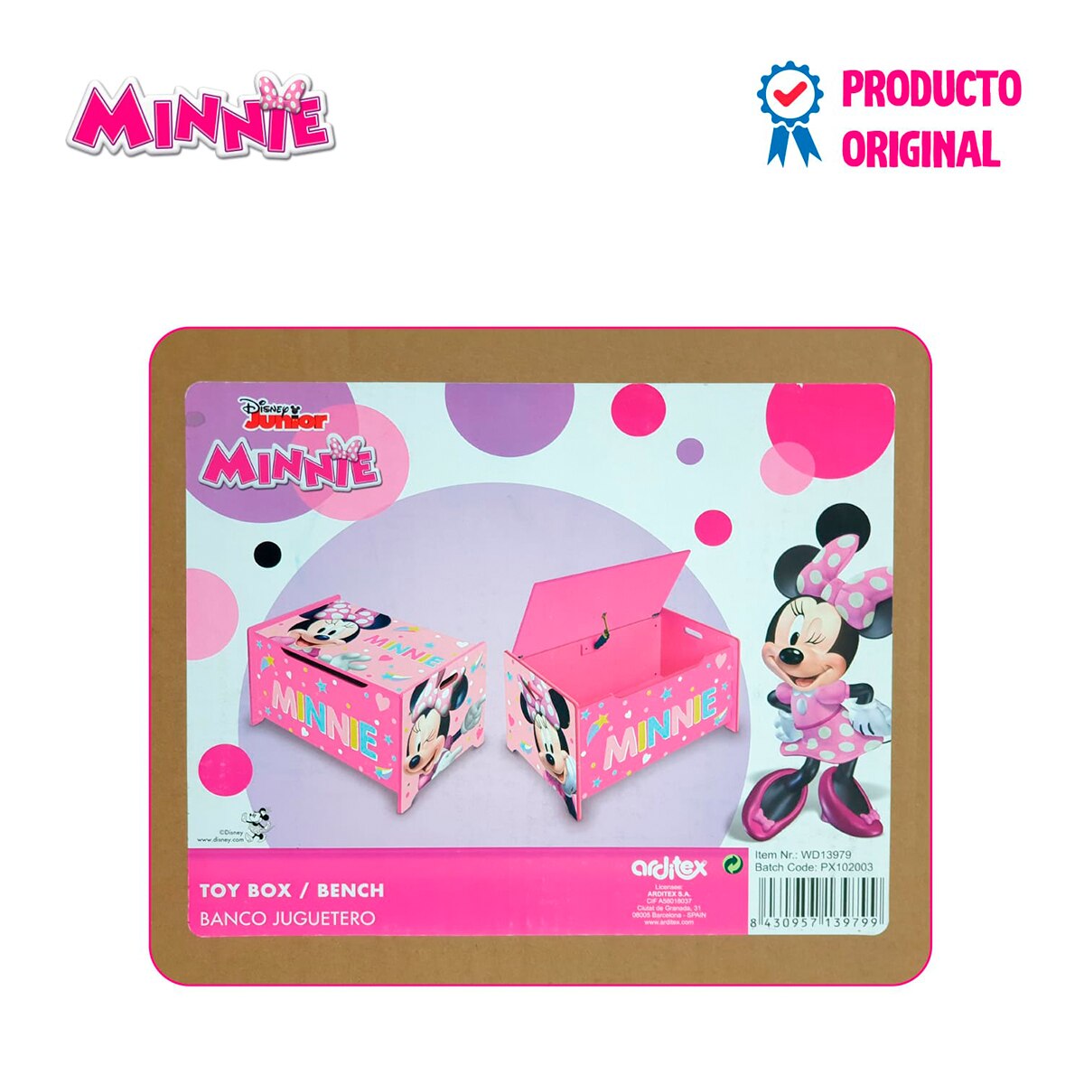 Juguetero madera minnie Rosa-11