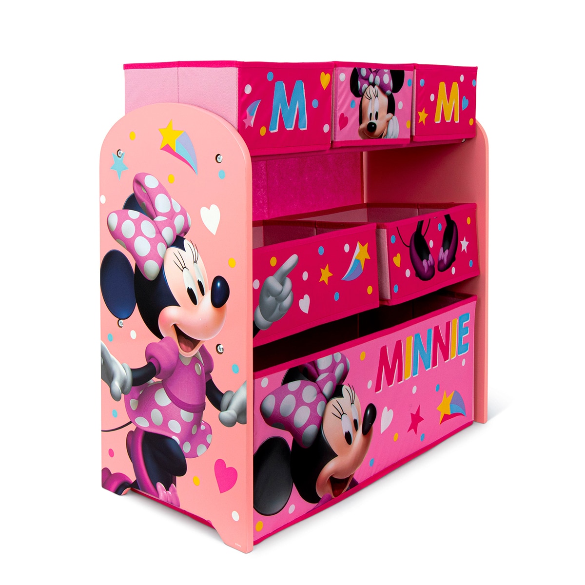 Organizador madera 6 cubetas minnie Rosa-2