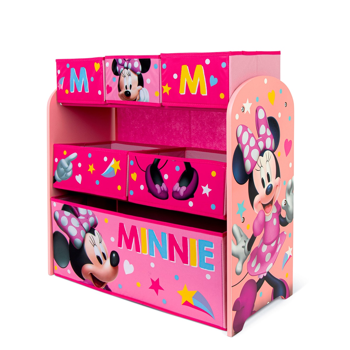 Organizador madera 6 cubetas minnie Rosa-3