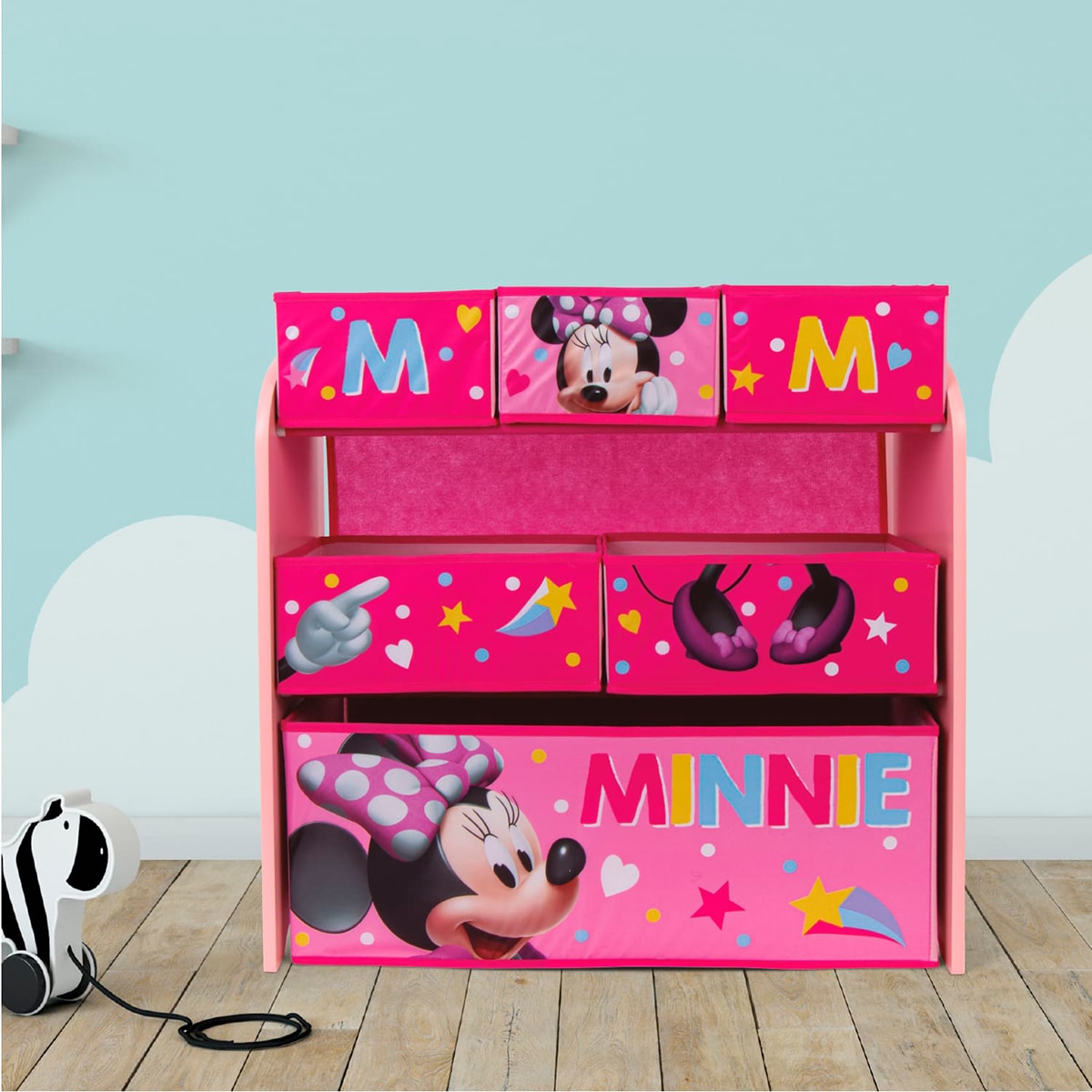 Organizador madera 6 cubetas minnie Rosa-7