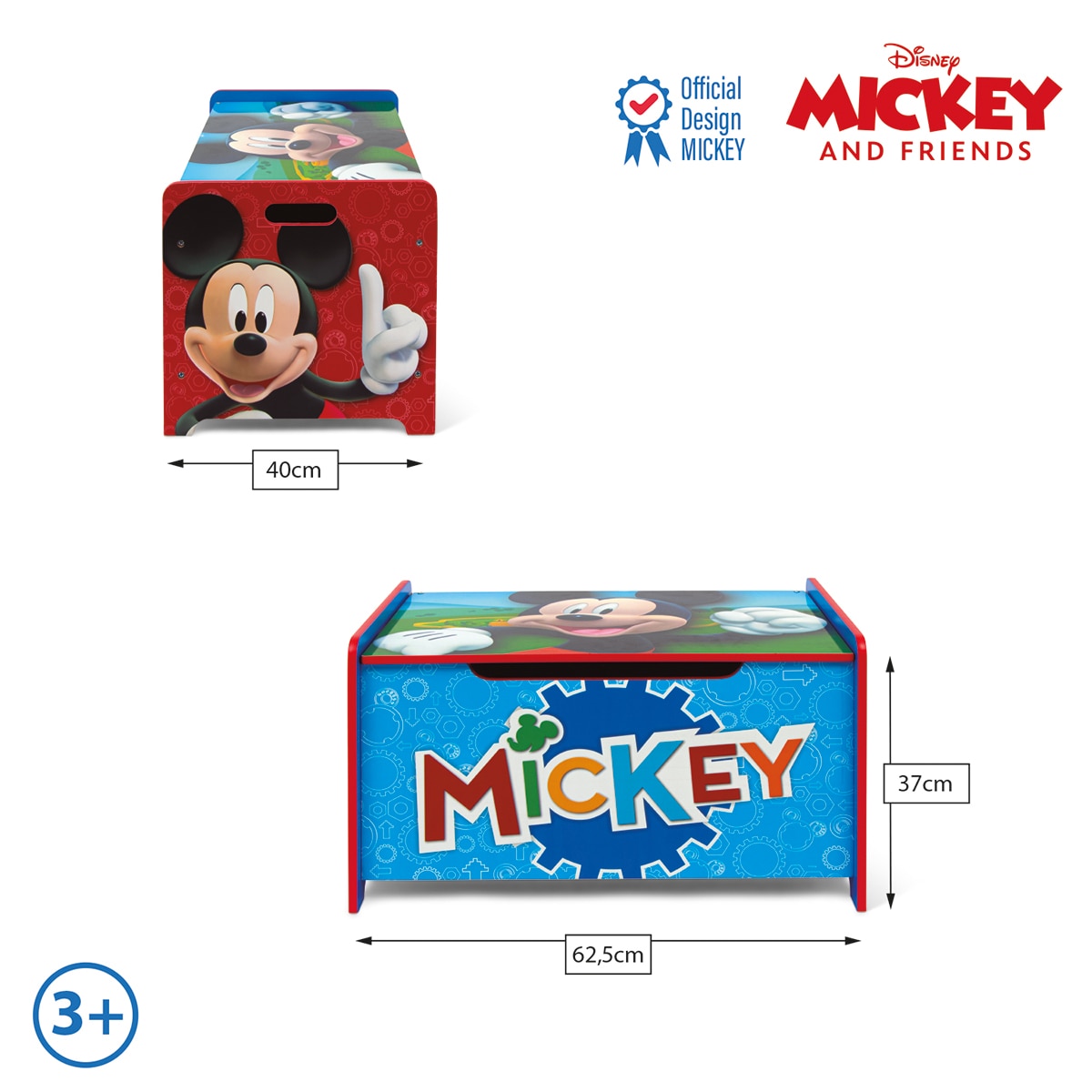 Juguetero madera mickey Multicolor-8
