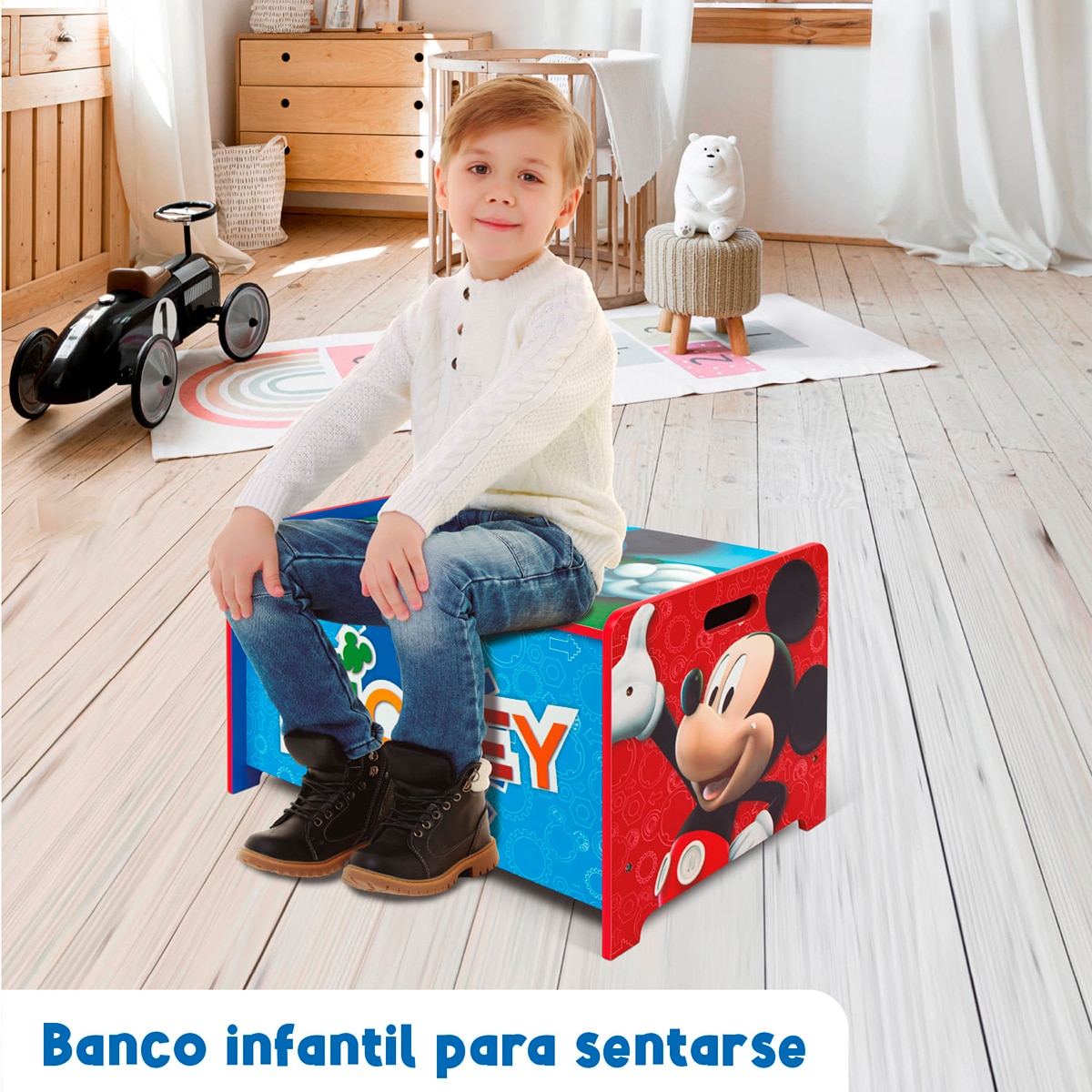 Juguetero madera mickey Multicolor-9