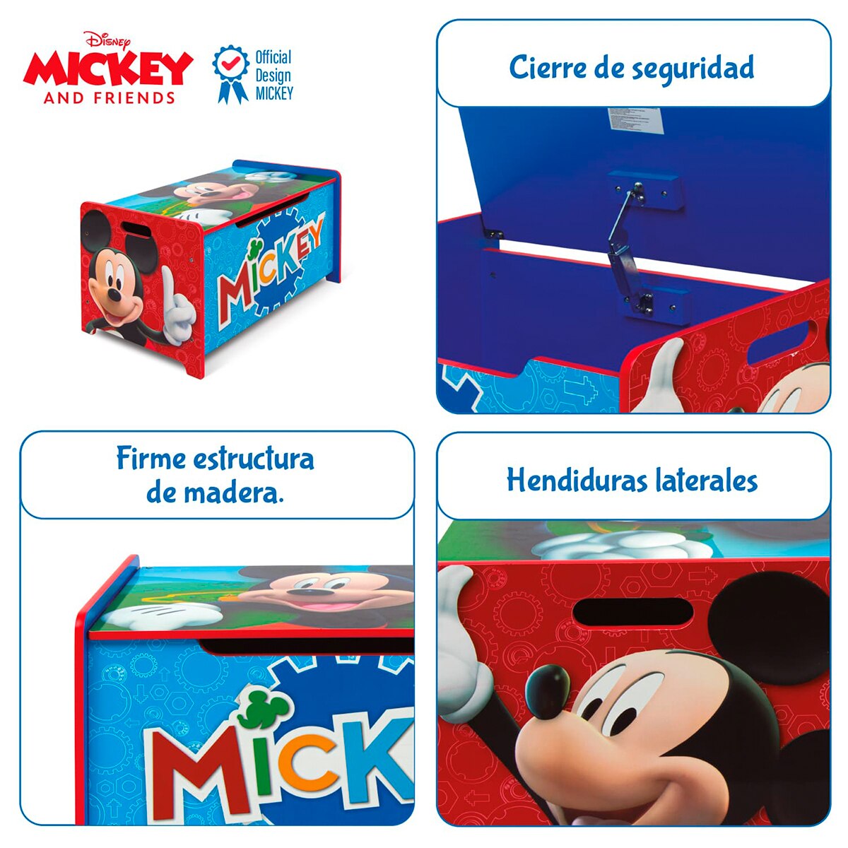 Juguetero madera mickey Multicolor-11