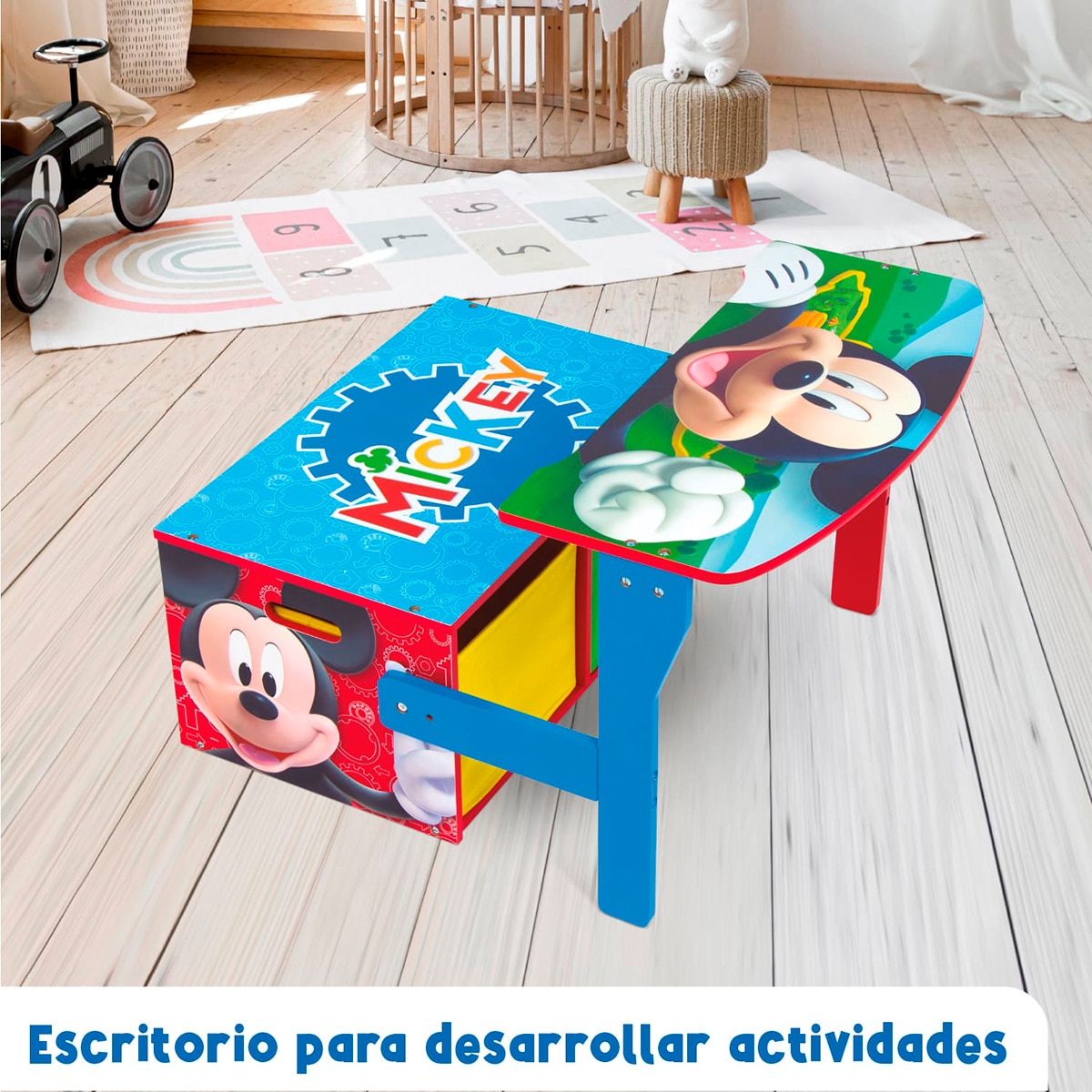 Pupitre-banco-toybox 3en1 madera mickey Multicolor-11