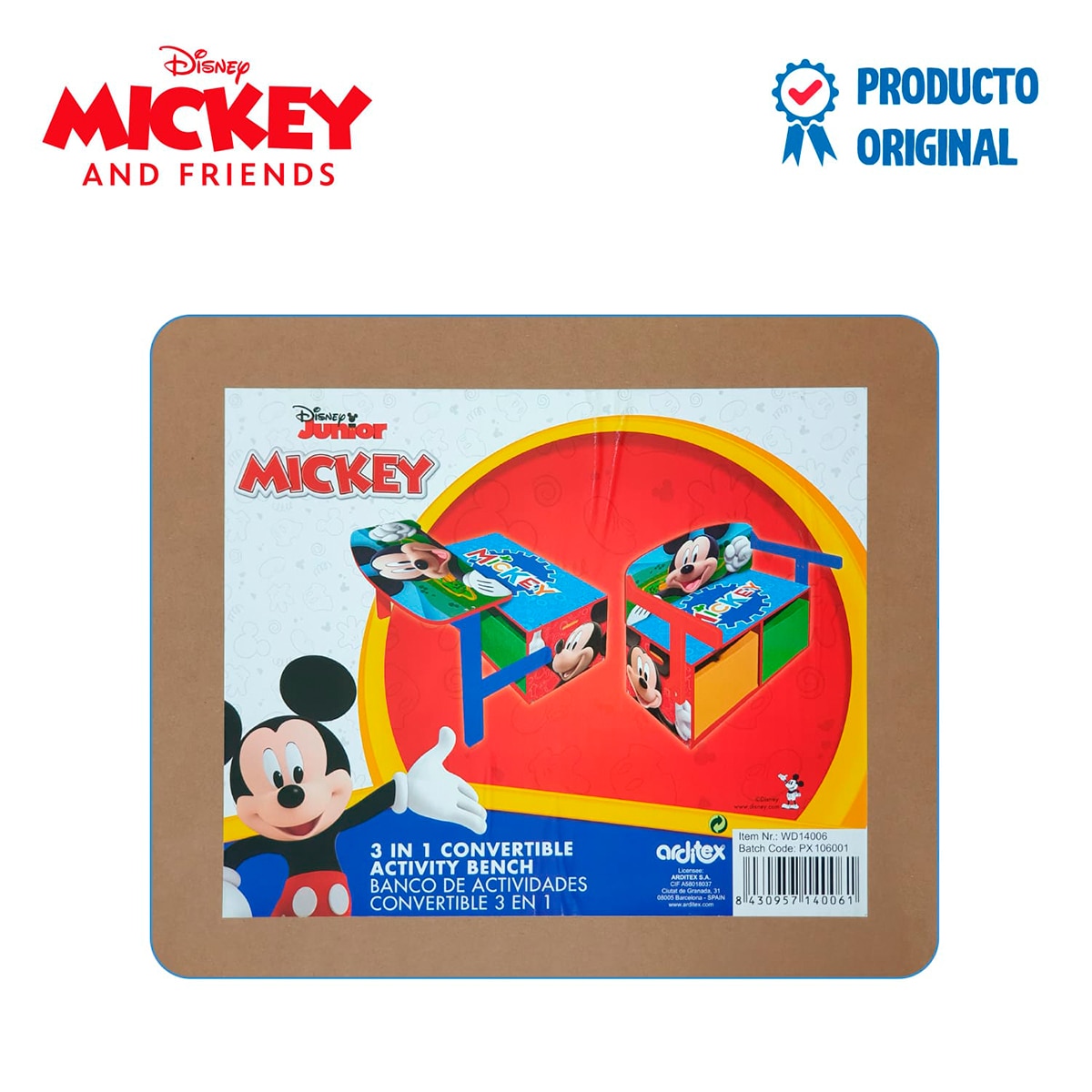 Pupitre-banco-toybox 3en1 madera mickey Multicolor-13