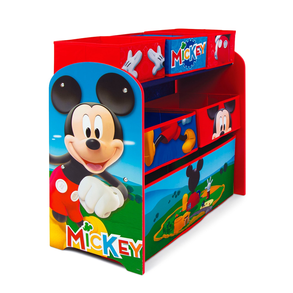 Organizador madera 6 cubetas mickey Multicolor-2