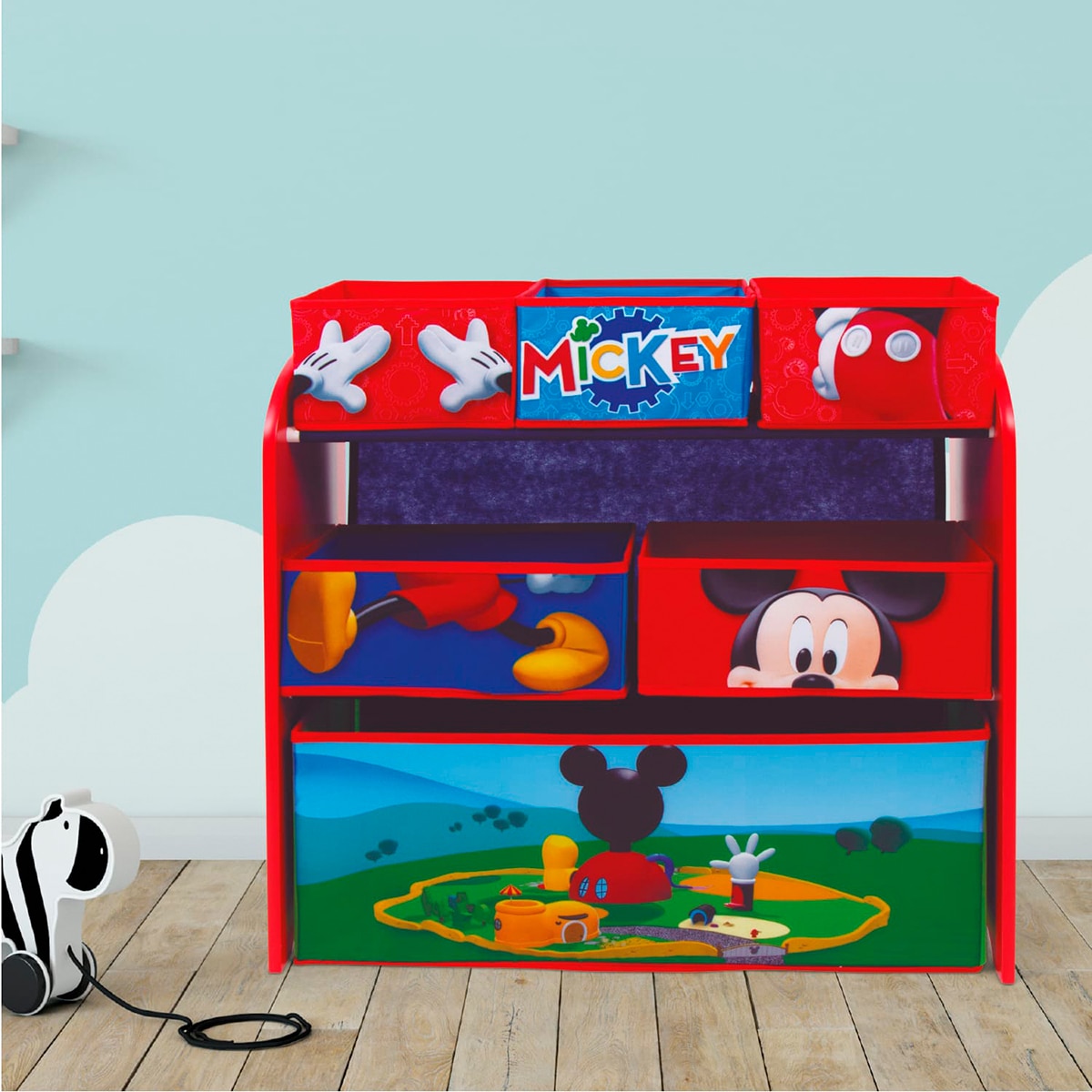 Organizador madera 6 cubetas mickey Multicolor-7