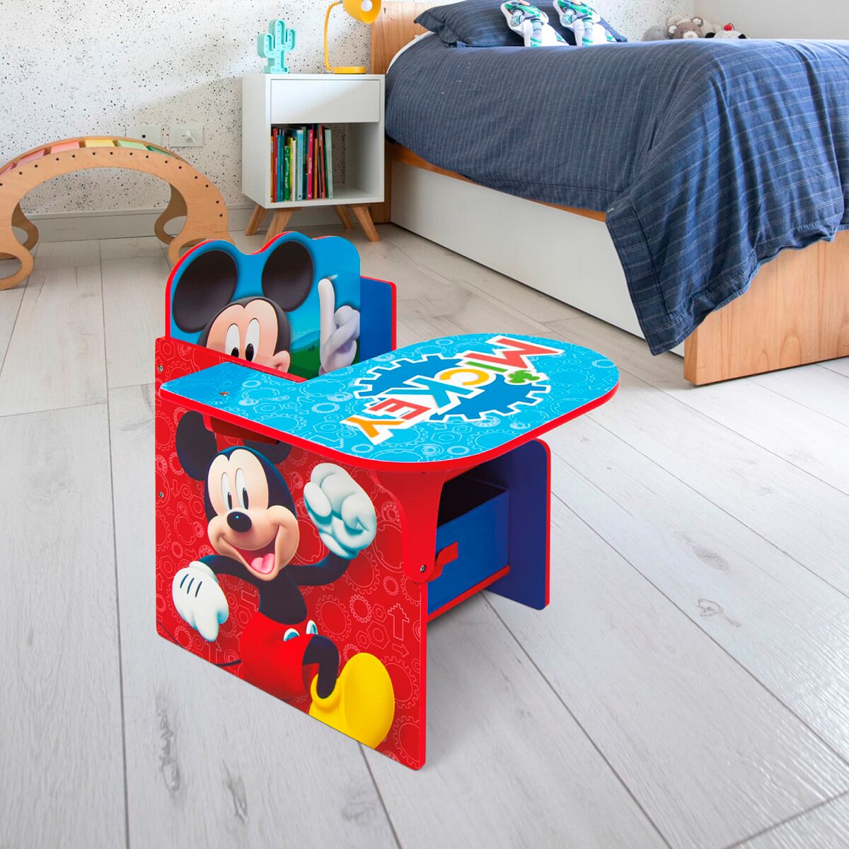 Silla pupitre c/contenedor madera mickey Multicolor-9