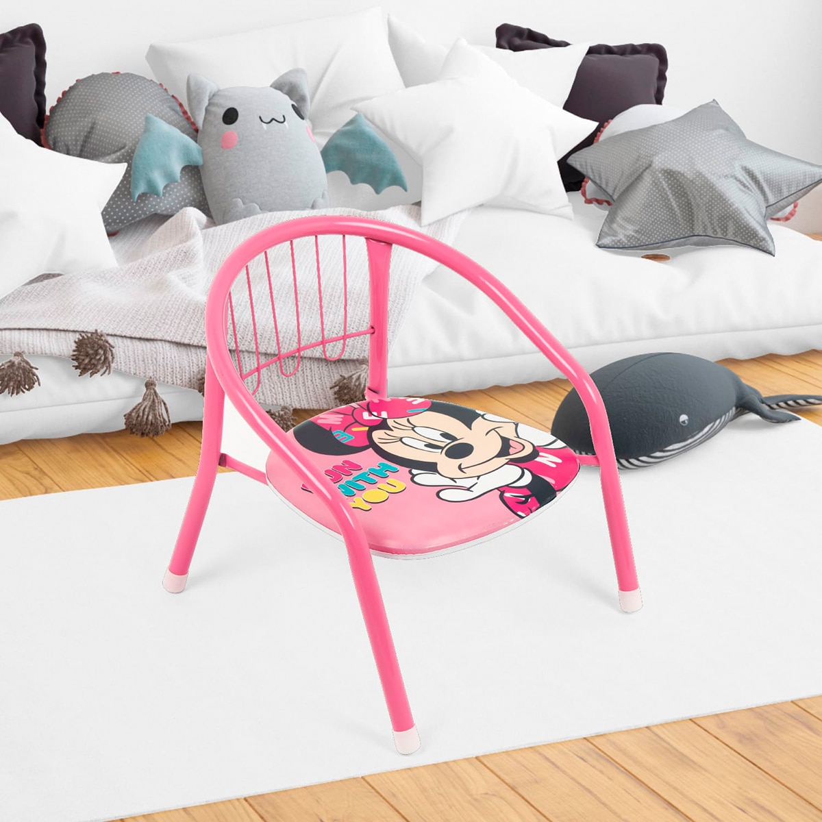 Silla metal minnie mouse Rosa-8