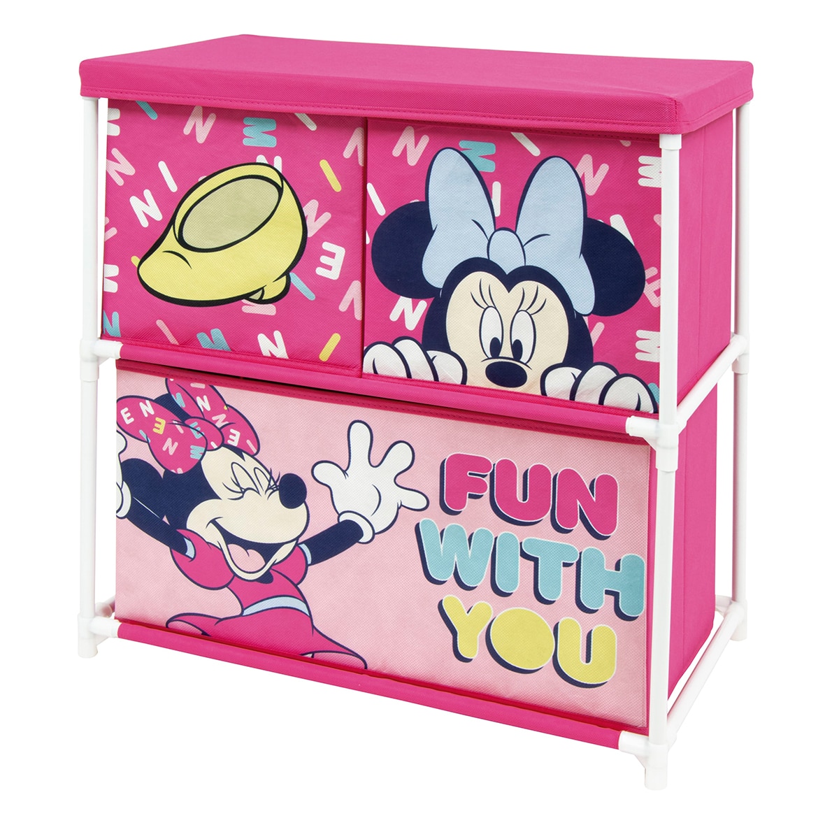 Estanteria almacenaje 3 cajones minnie Rosa-3