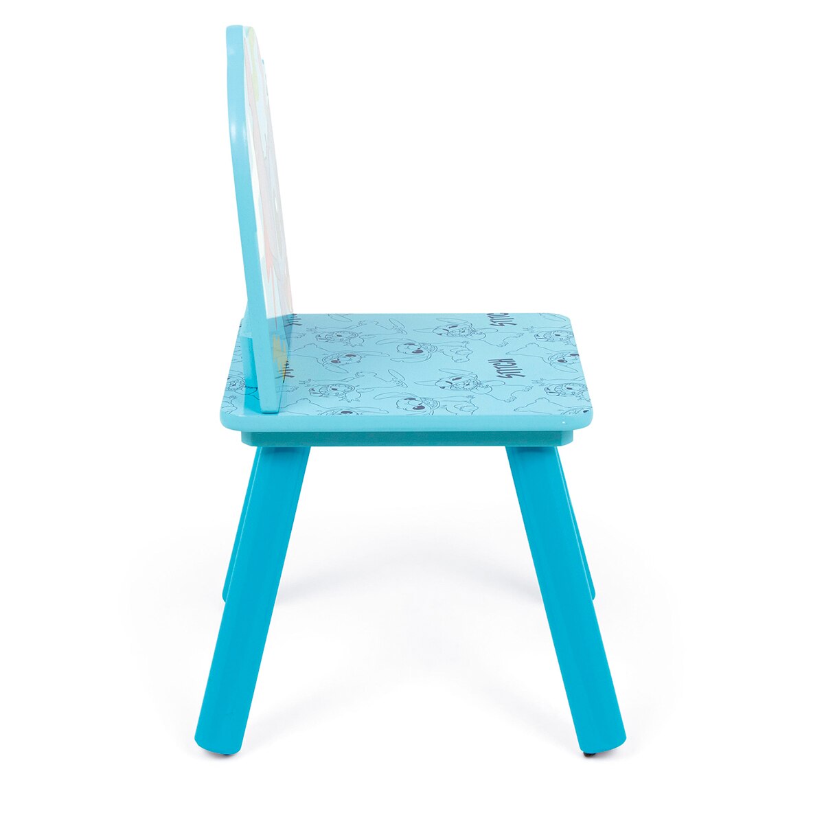 Set mesa + 2 sillas madera stitch Azul-8