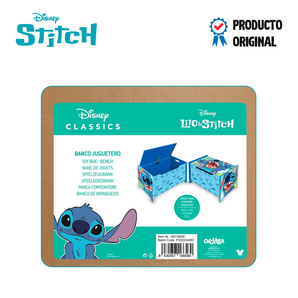 Juguetero madera stitch Azul-10