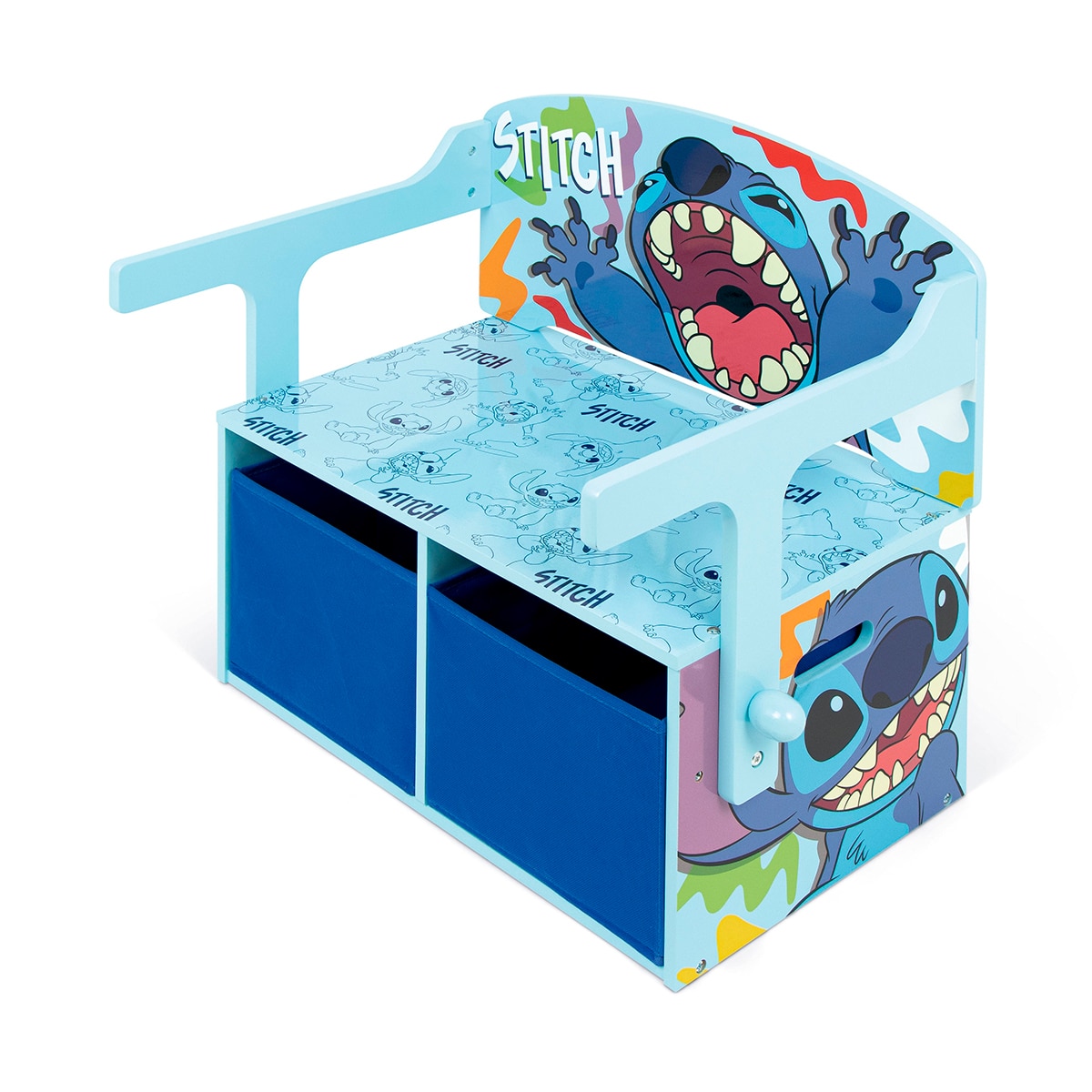 Pupitre-banco-toybox 3en1 madera stitch Azul-3