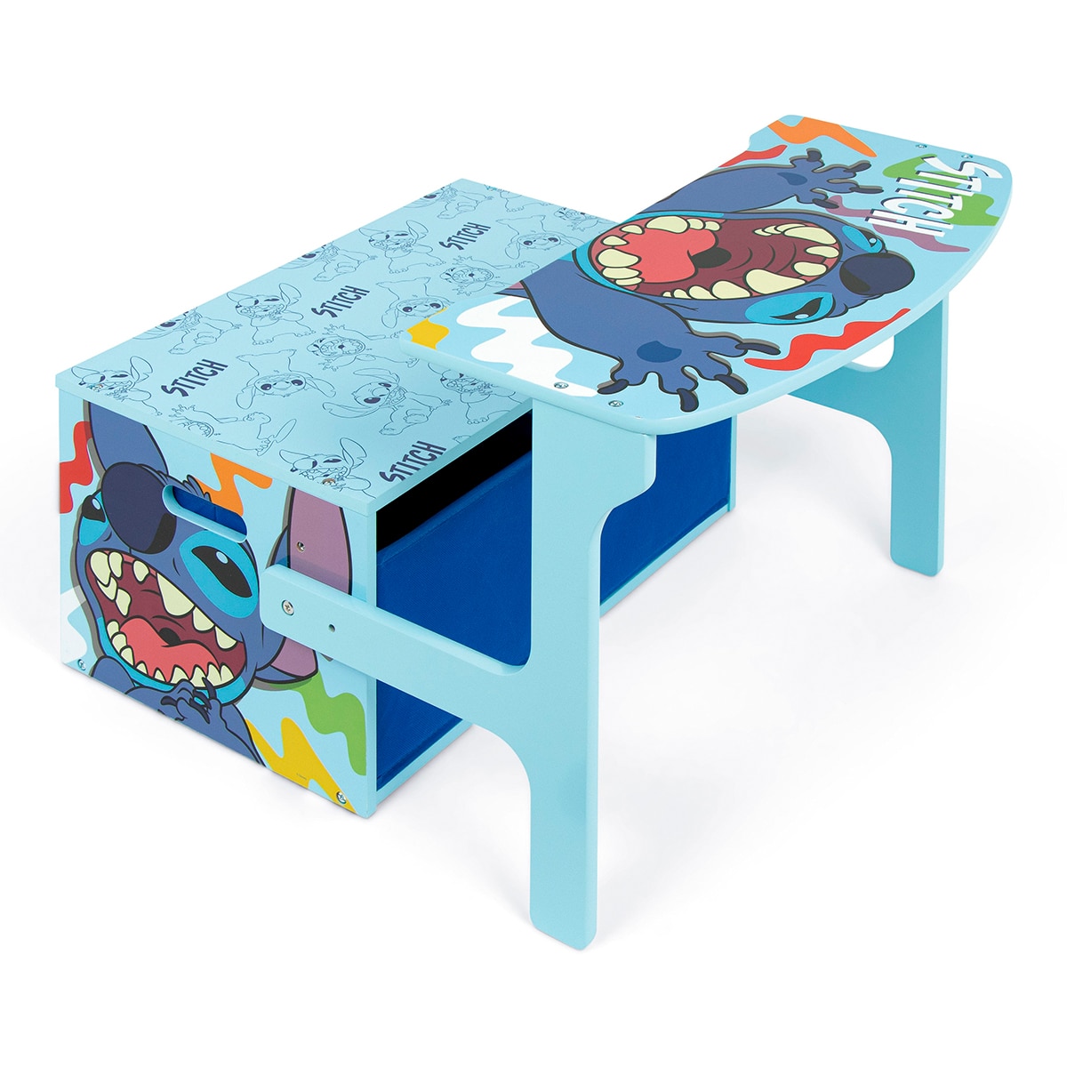 Pupitre-banco-toybox 3en1 madera stitch Azul-4