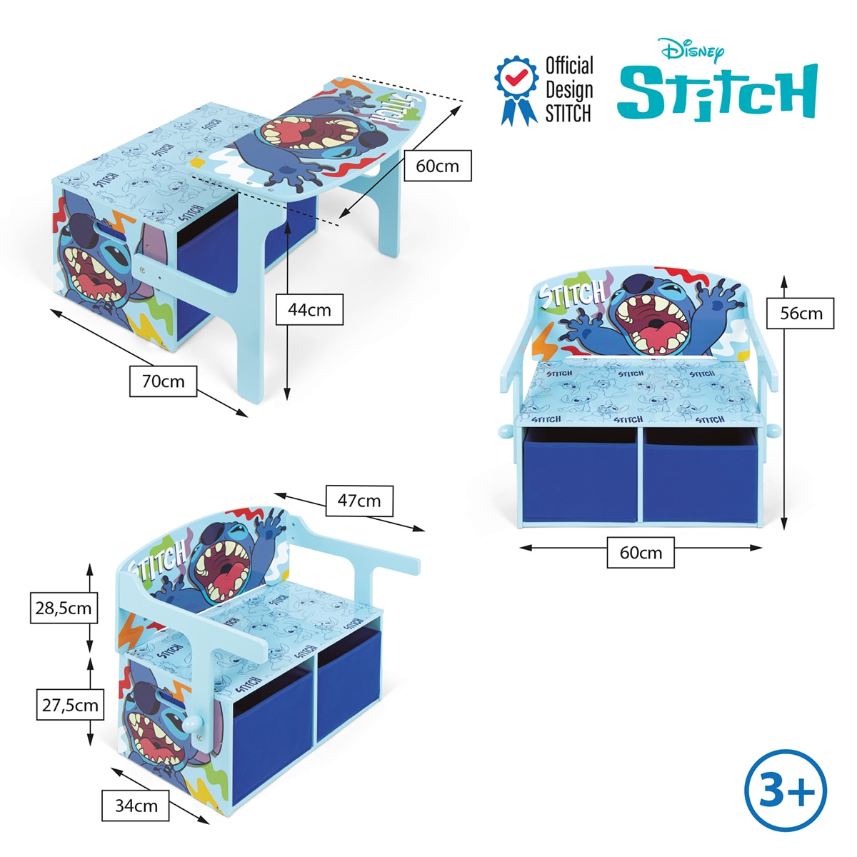 Pupitre-banco-toybox 3en1 madera stitch Azul-6