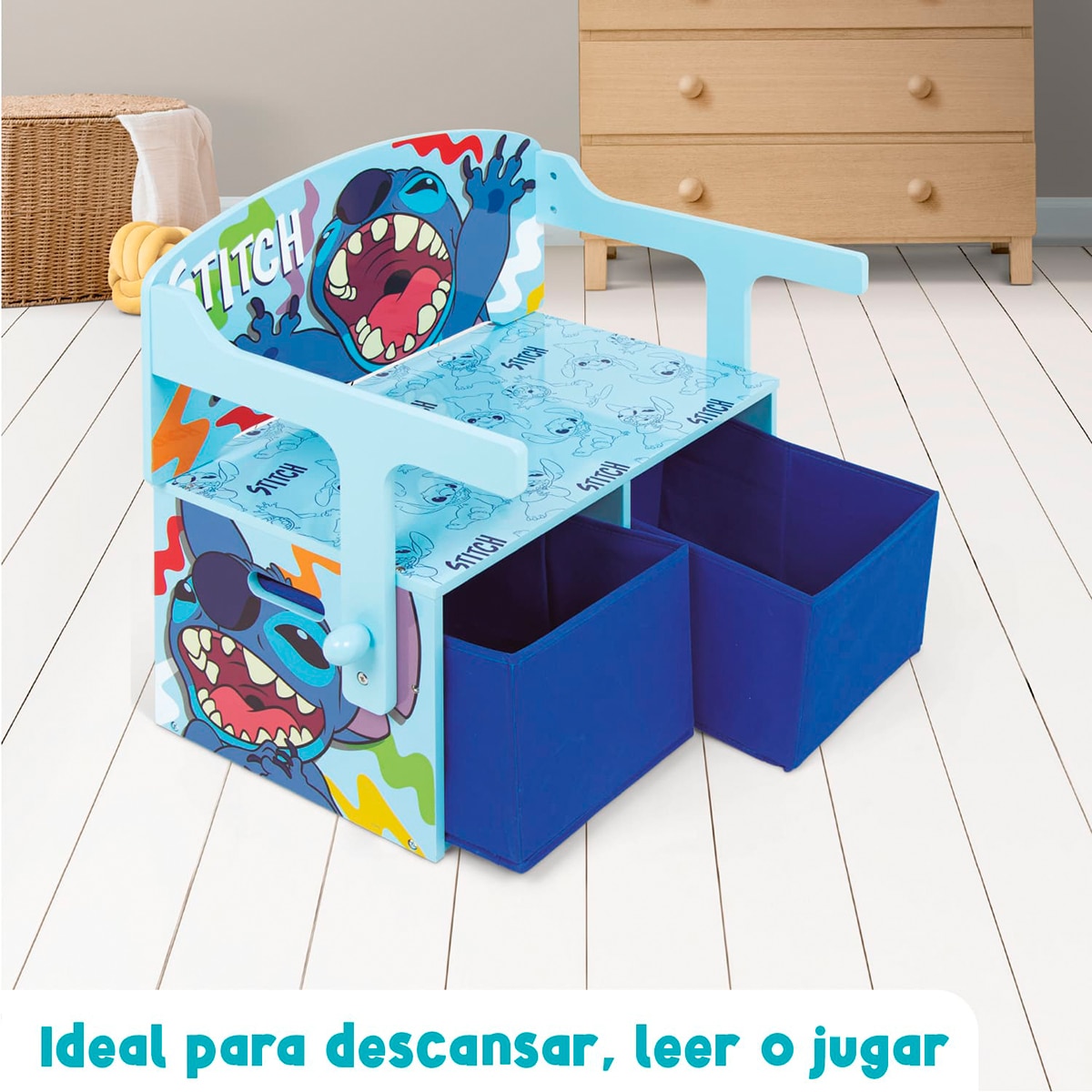 Pupitre-banco-toybox 3en1 madera stitch Azul-7