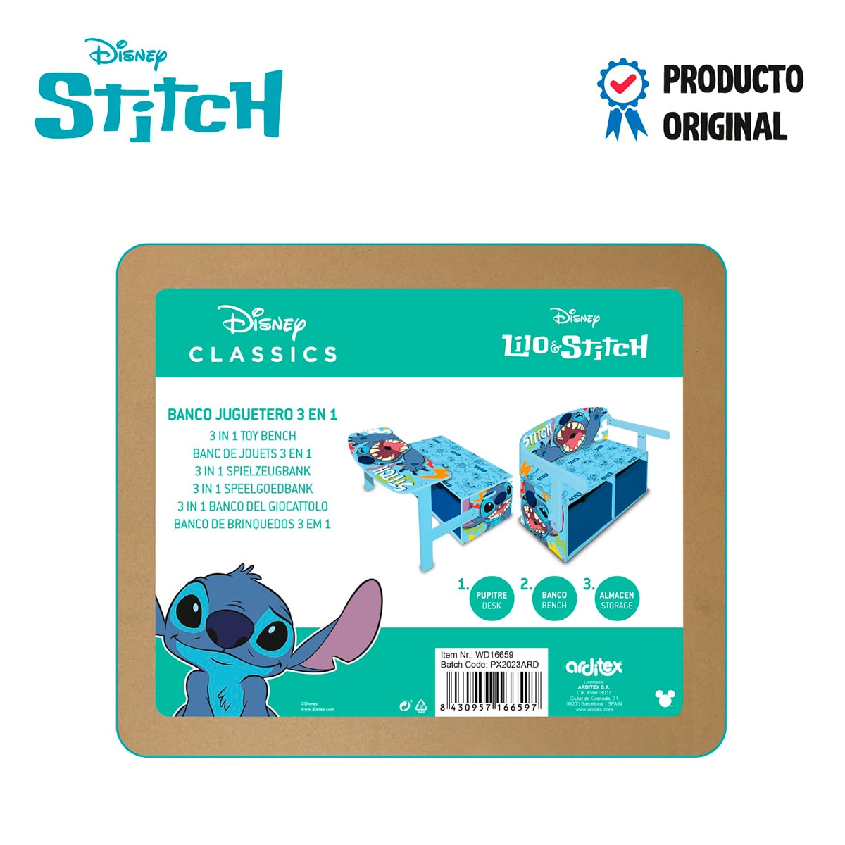 Pupitre-banco-toybox 3en1 madera stitch Azul-10