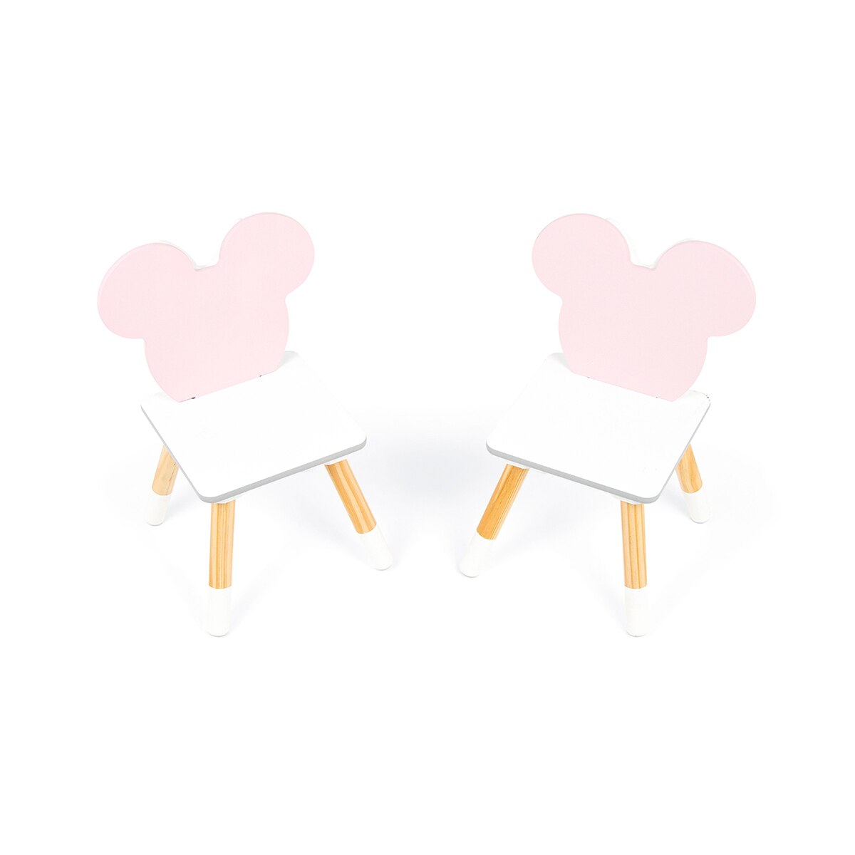 Set mesa + 2 sillas madera minnie iconic Blanco-6