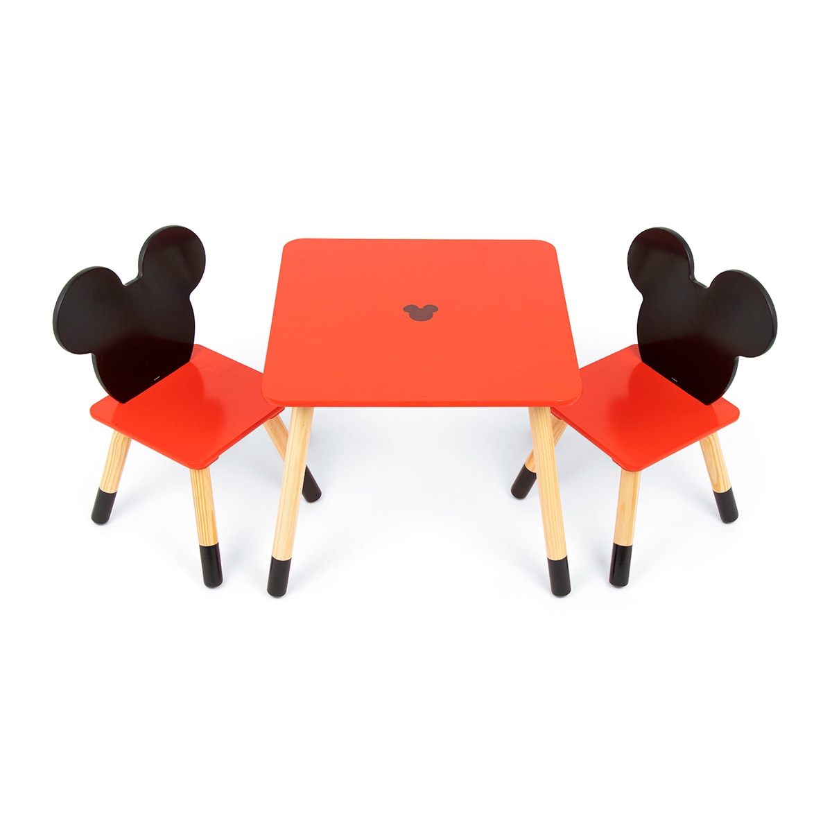 Imagen 0 de Set mesa + 2 sillas madera mickey iconic