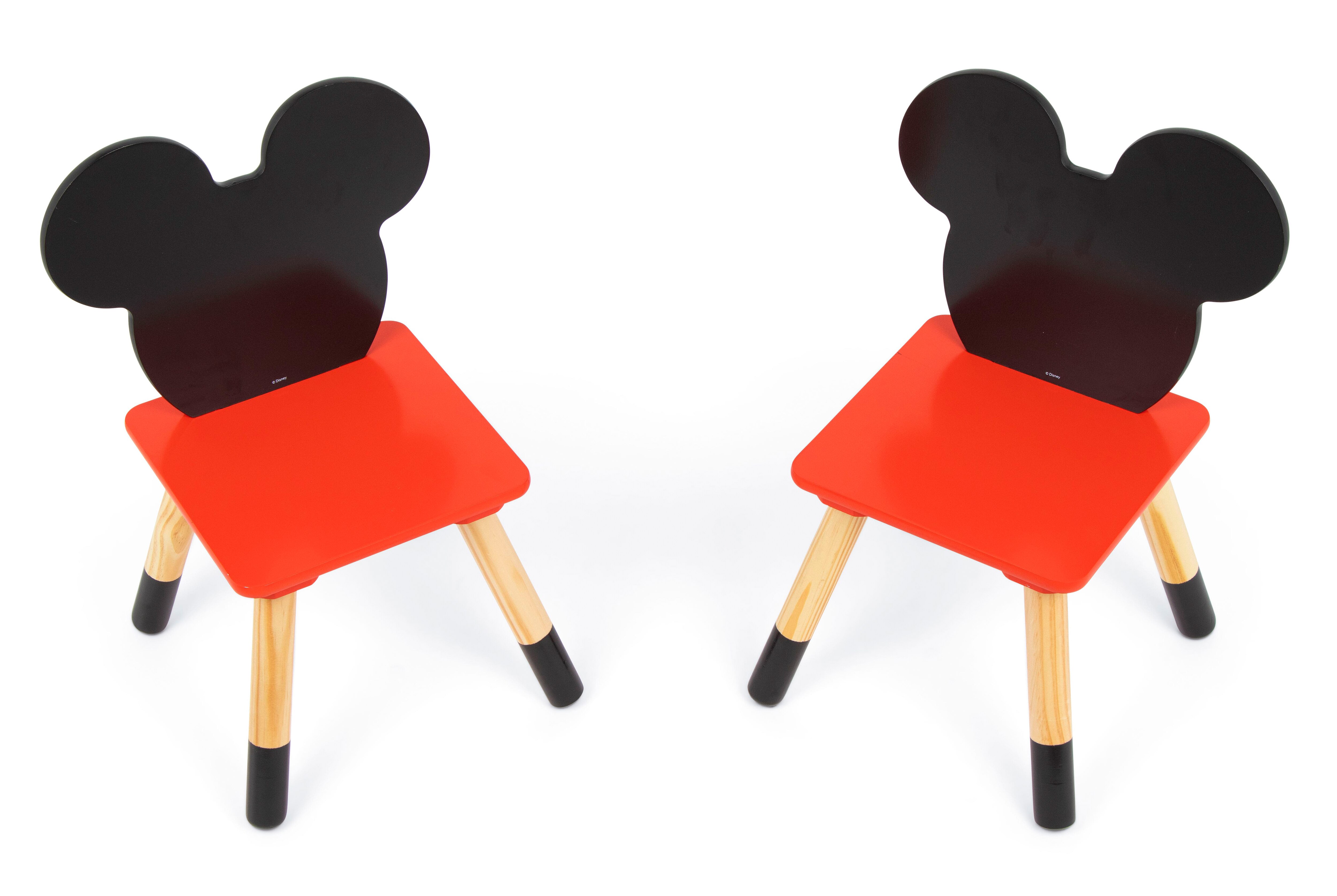Set mesa + 2 sillas madera mickey iconic Rojo-6