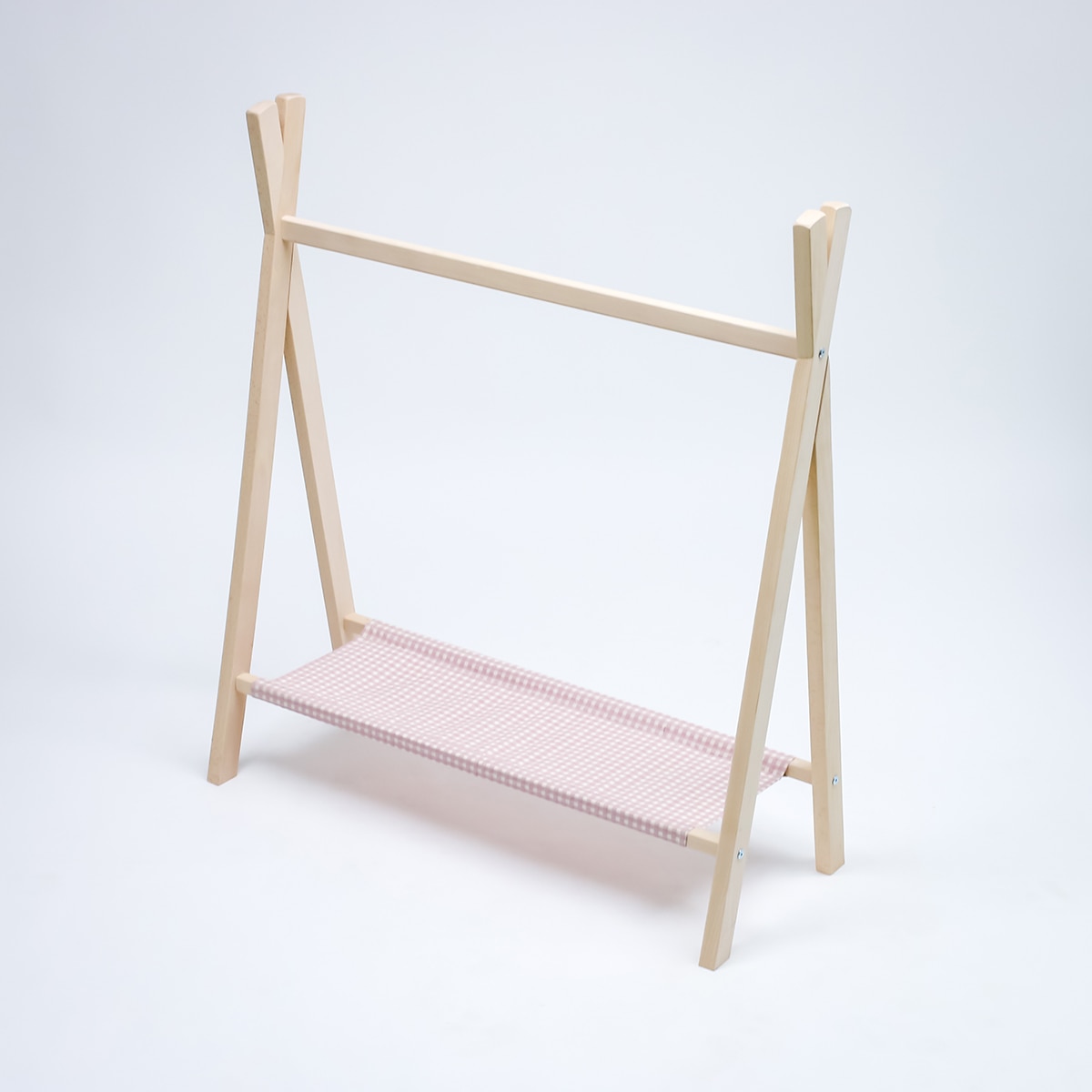 Perchero Plastimyr de madera The Good Wood Vichy rosa Madera / Rosa-1