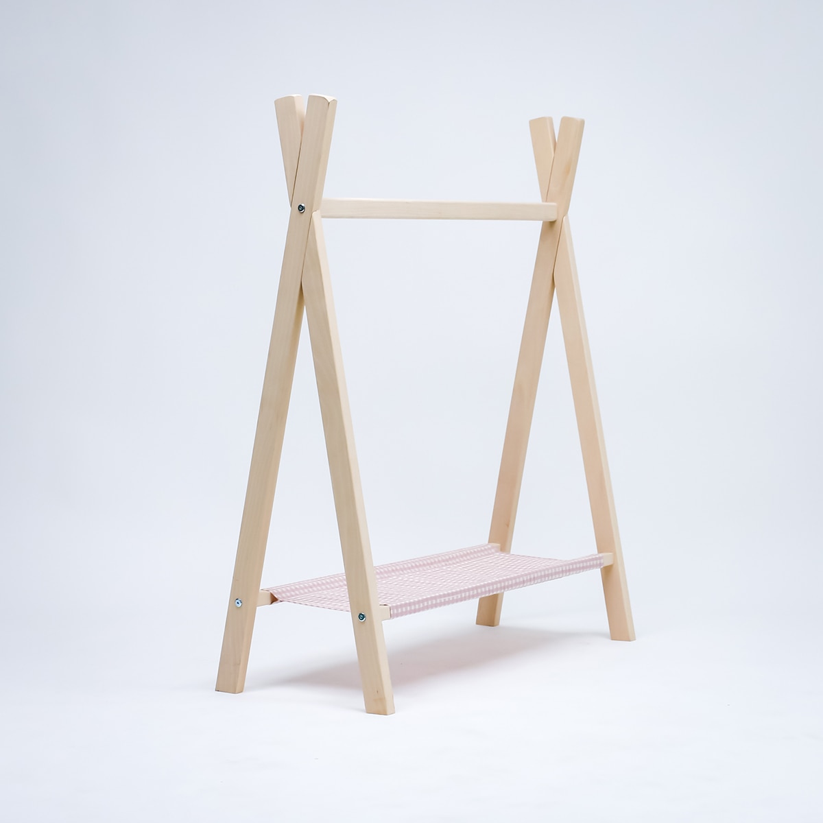 Perchero Plastimyr de madera The Good Wood Vichy rosa Madera / Rosa-3