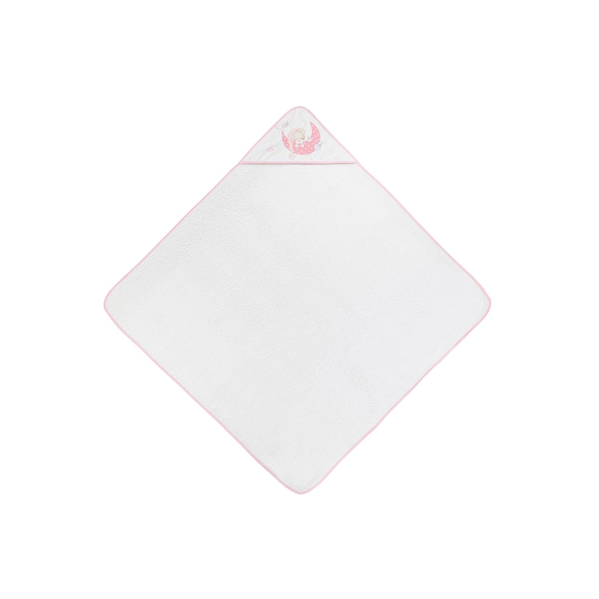 Capa de Baño Interbaby Bear Sleeping blanco/rosa Blanco/Rosa-1