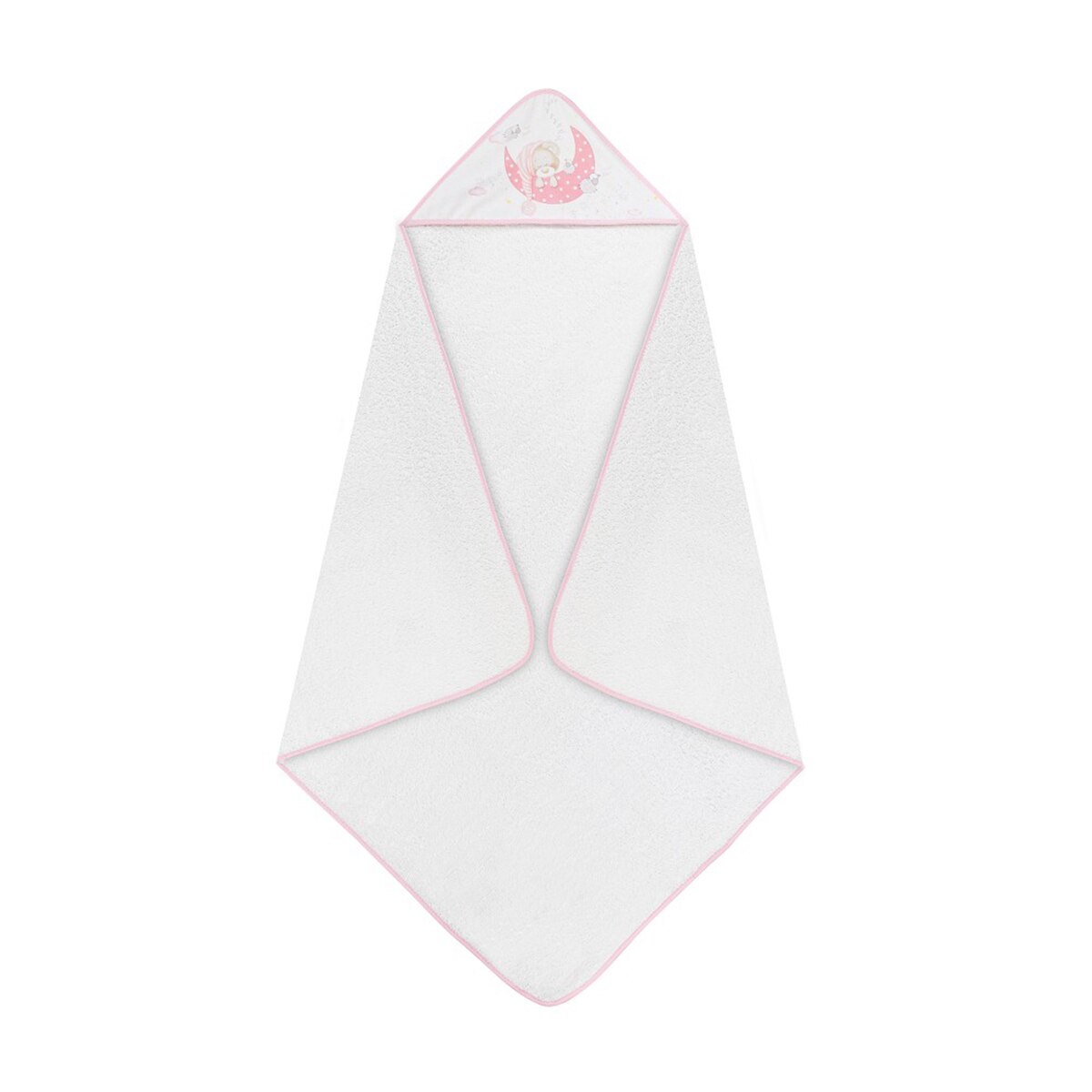 Capa de Baño Interbaby Bear Sleeping blanco/rosa Blanco/Rosa-2
