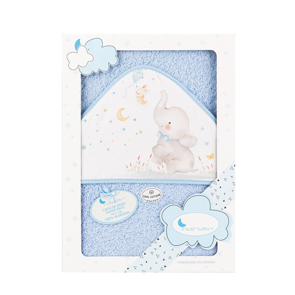 Capa de Baño Interbaby Elefante azul Azul-3
