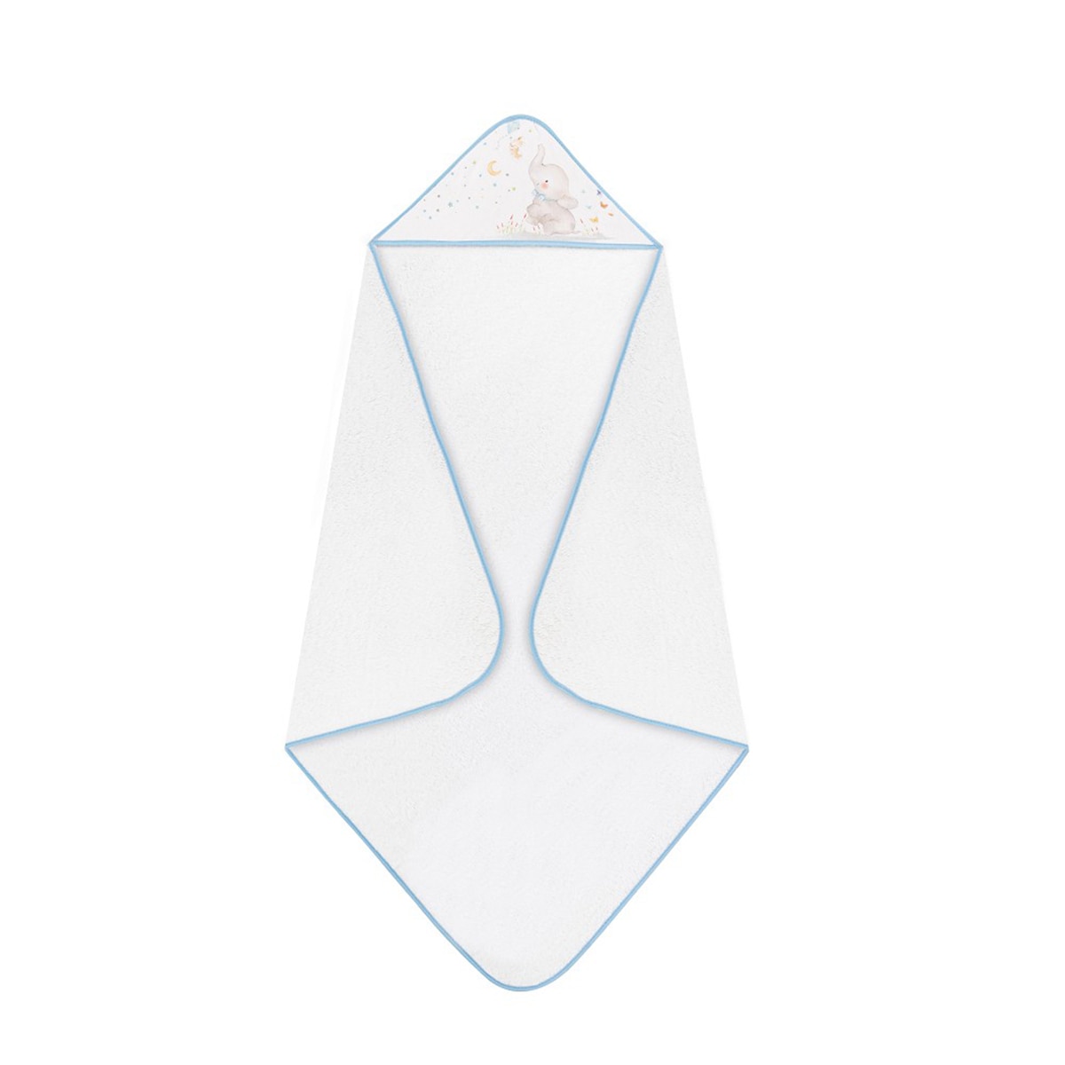 Capa de Baño Interbaby Elefante blanco/azul Blanco / Azul-2